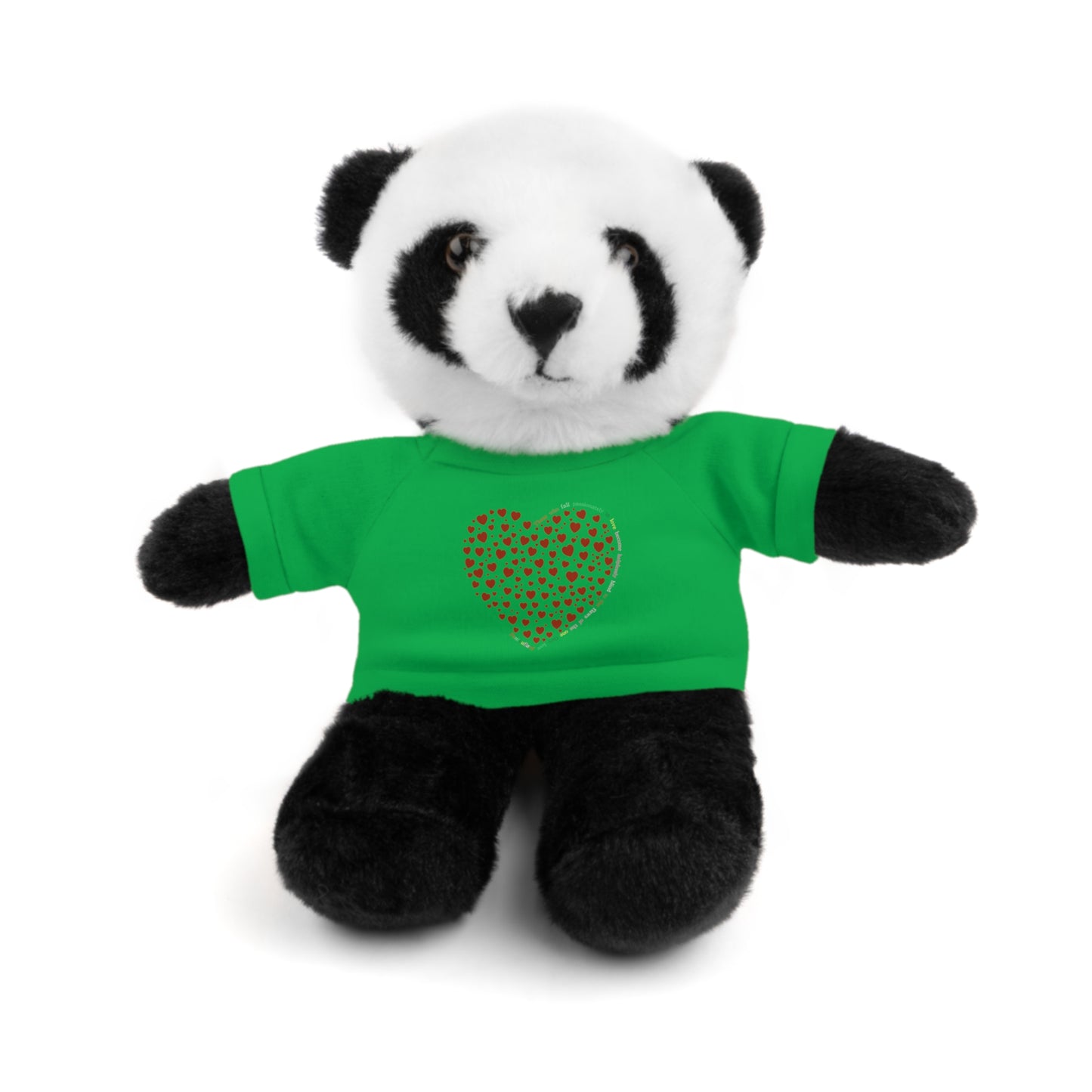 Personalized Stuffed Animal with Red Heart T-Shirt
