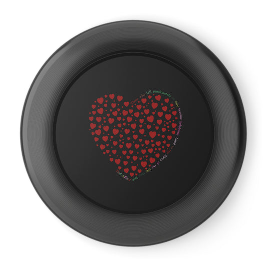 Red Heart Design Frisbee, Outdoor Fun Toy, Perfect for Picnics, Family Gatherings, Summer Parties, Gift for Frisbee Lovers, Playful Recreation