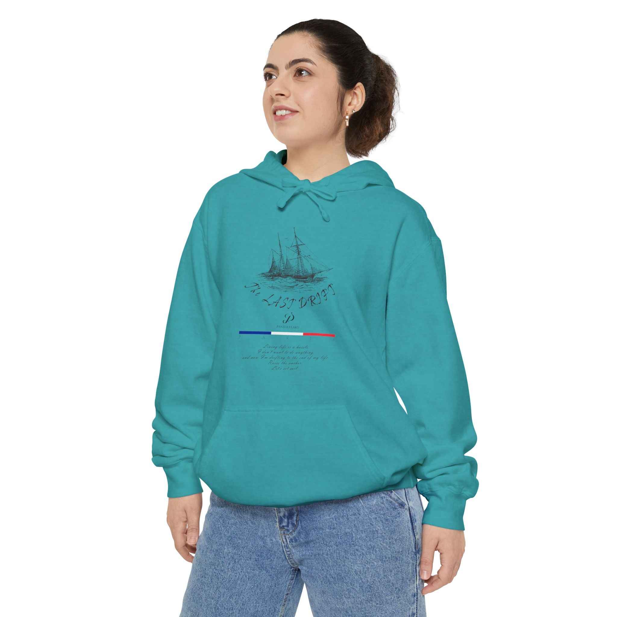 Old Money Nautical Heritage Hoodie - The Last Drift I (9.5oz Garment-Dyed Fleece)
