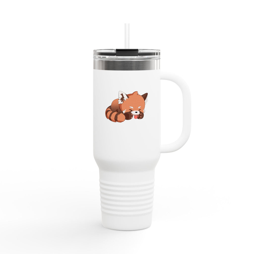 Olive Green Cute Sleeping Red Panda 40oz Stainless Steel Insulated Travel Mug