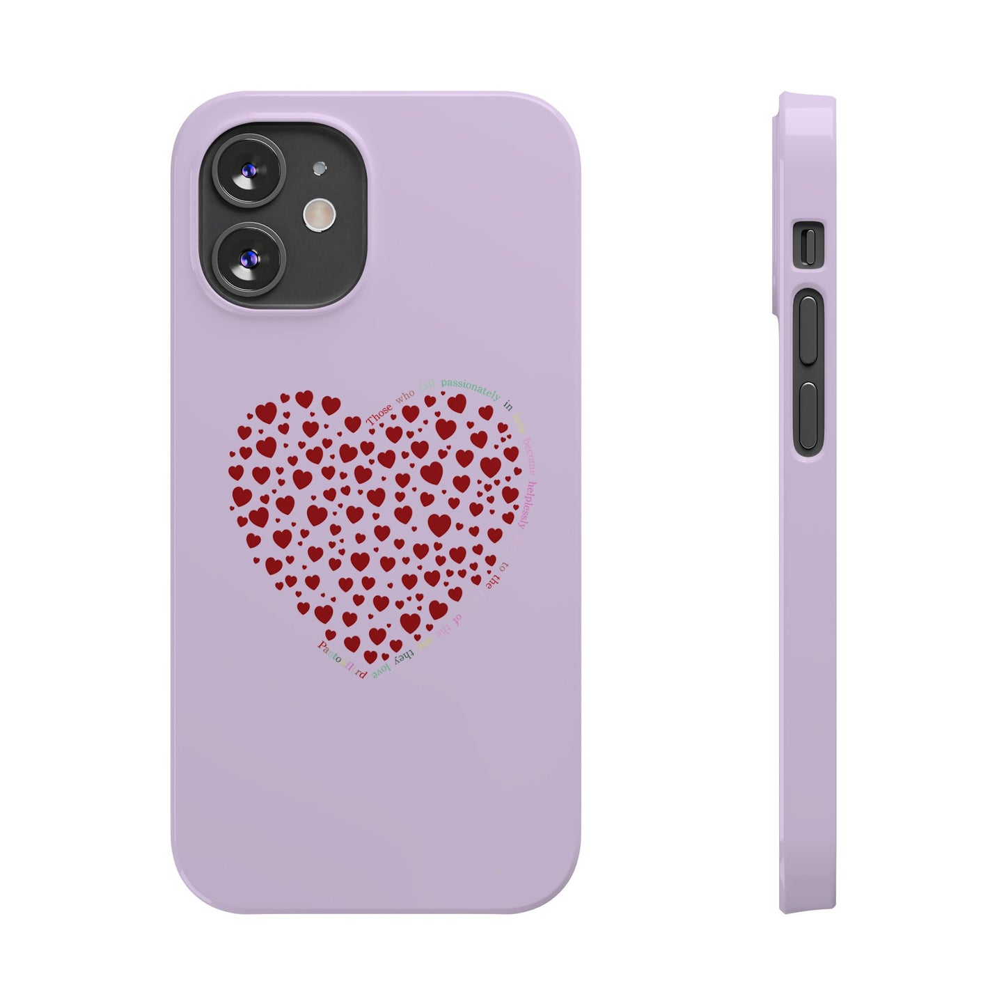 Funda delgada Red Heart para iPhone