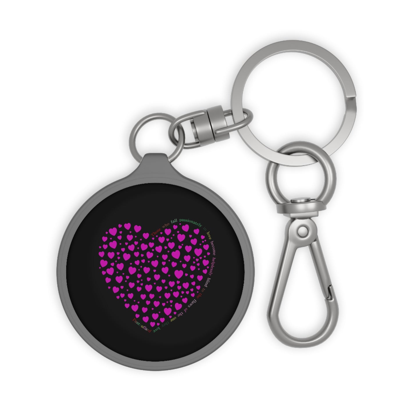 Pink Heartfelt Keyring Tag