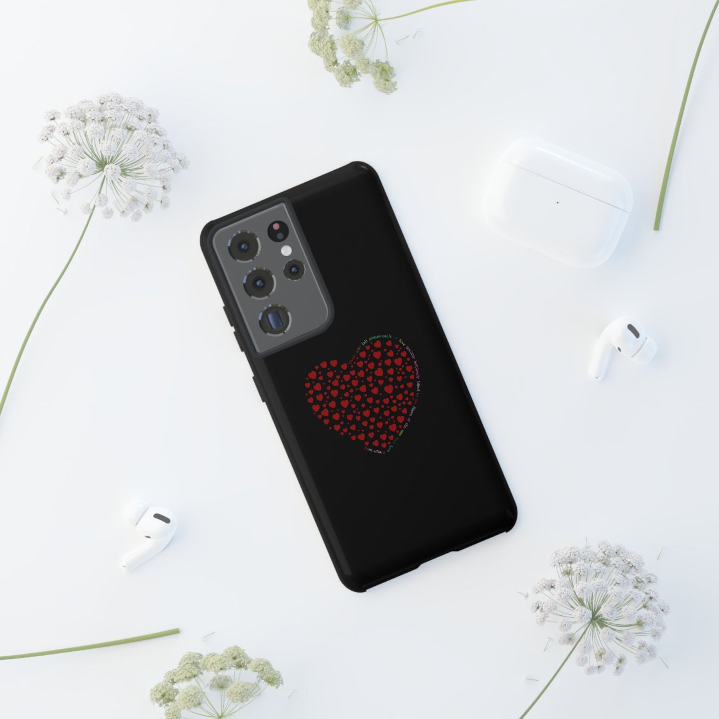 Fundas de corazón rojo para teléfonos iPhone, Galaxy, Google Pixel (54 tipos)