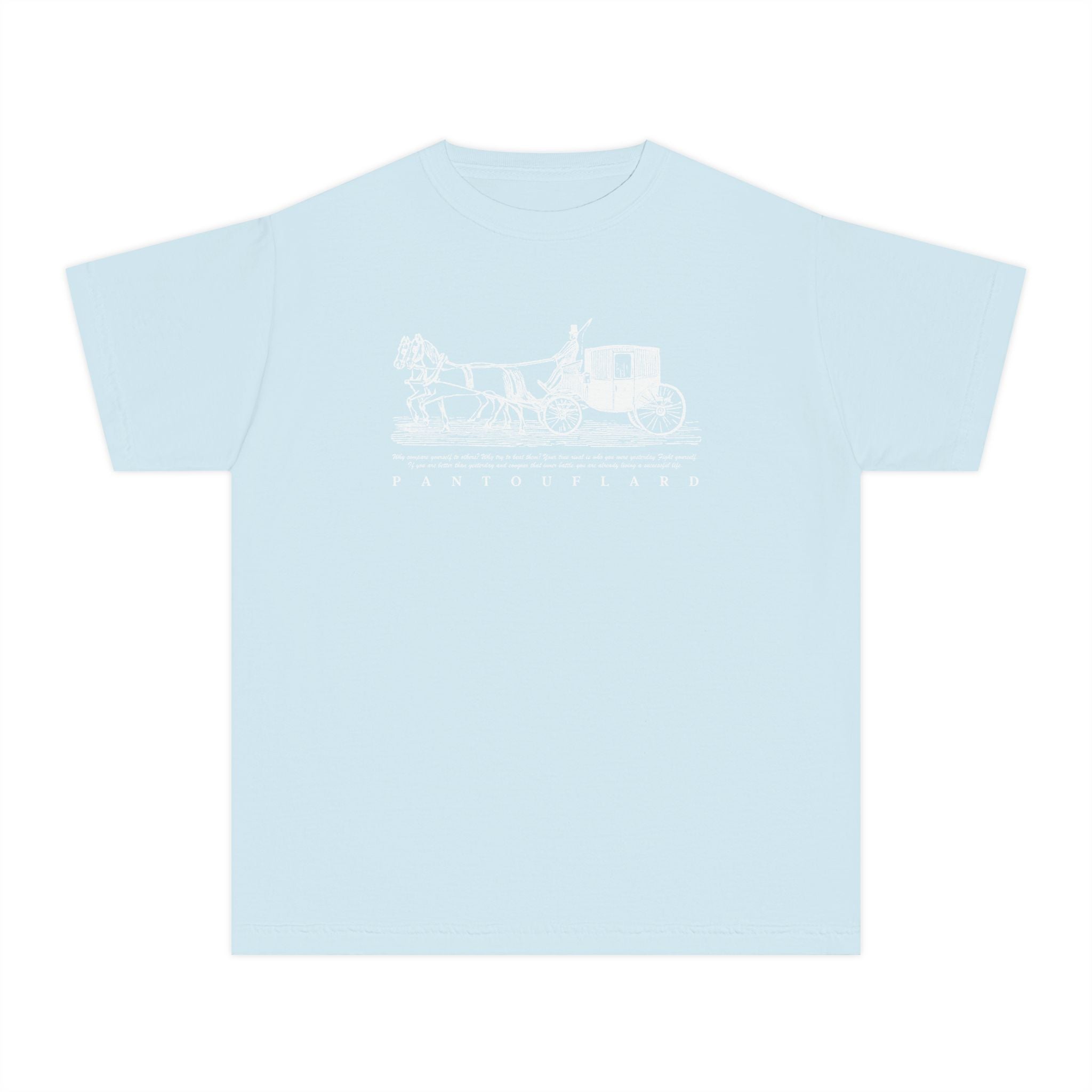 Old Money Equestrian Youth Tee - The Timeless Carriage II (Comfort Colors 9018 Heritage Kids Shirt)