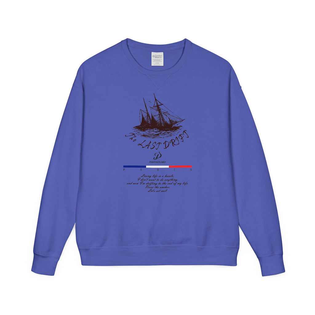 Old Money Nautical Heritage Crewneck - The Last Drift I (Paris Aesthetic Garment-Dyed Sweatshirt)