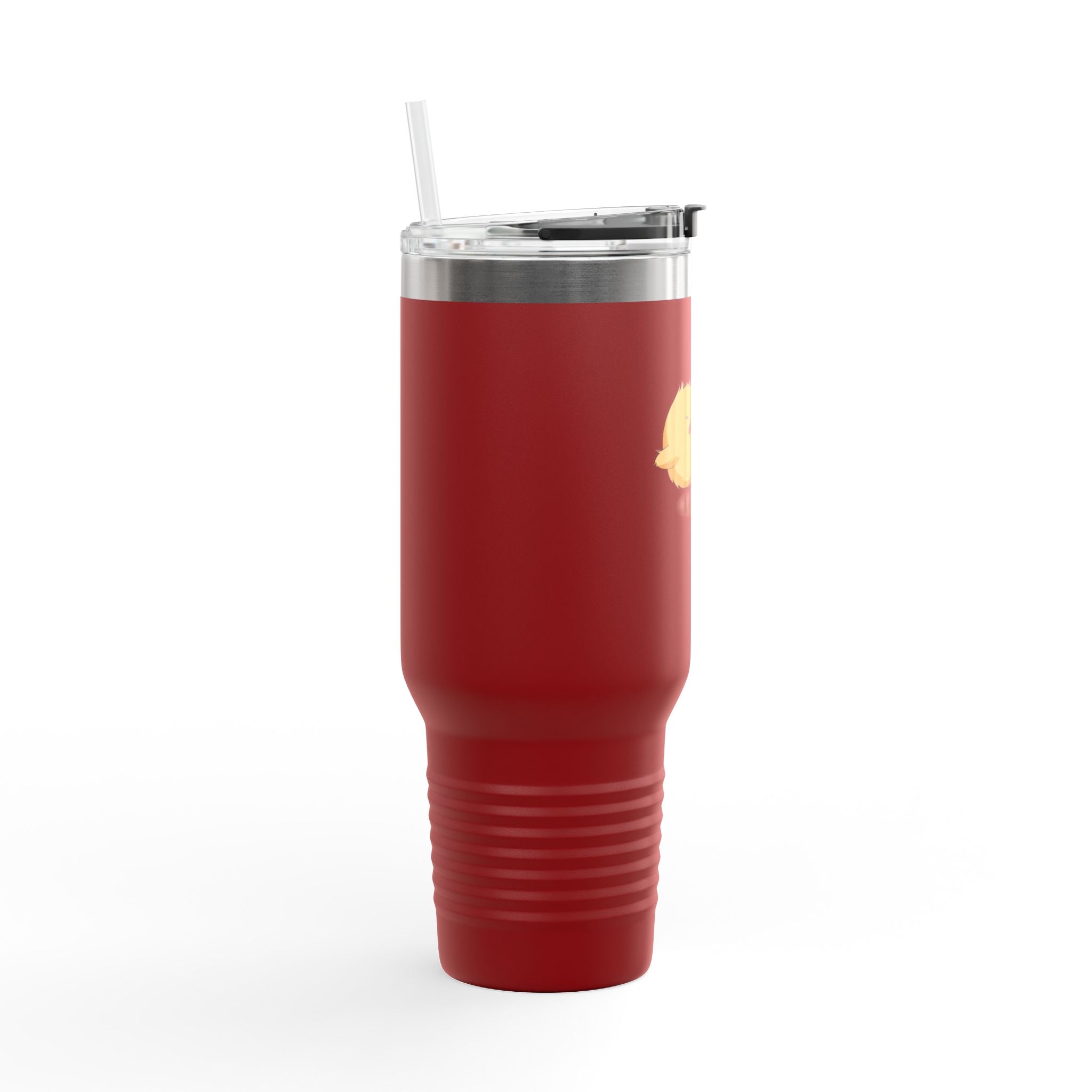 Black Cute Chick Pulling Worm 40oz Stainless Steel Insulated Travel Mug