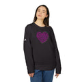 Adidas® Unisex-Sweatshirt mit Rundhalsausschnitt und rosa Herzmotiv