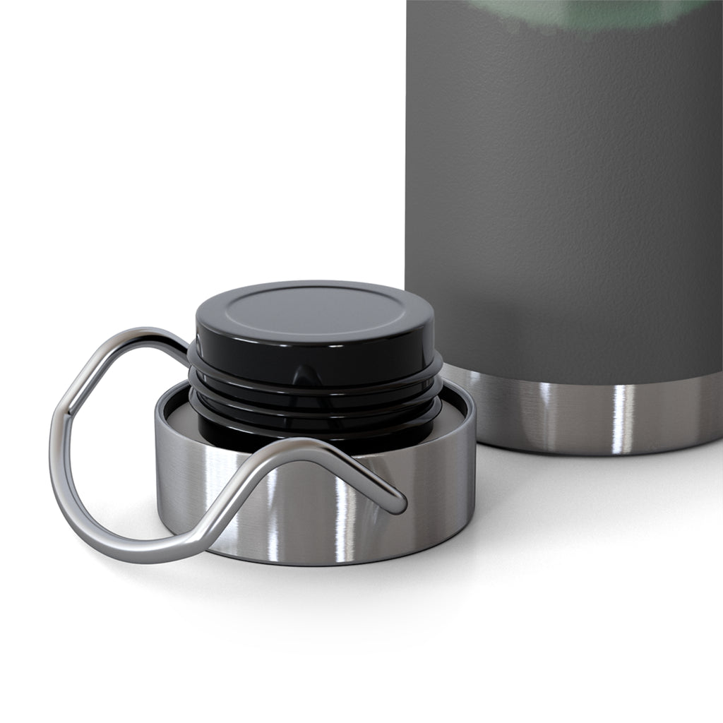 Black Mysterious Black Cat in Bushes 22oz Copper Vacuum Insulated Bottle