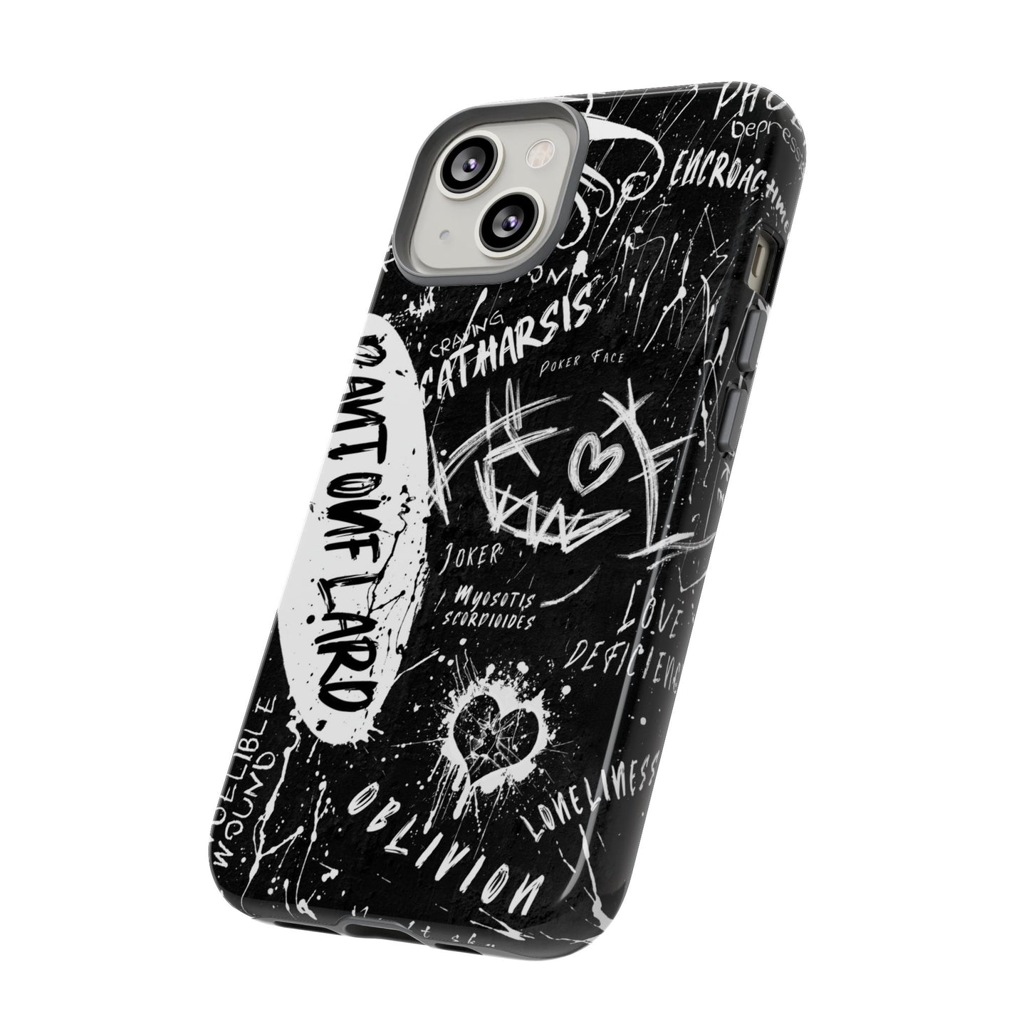 Fundas resistentes: funda atrevida para iPhone, Galaxy, Google Pixel, diseño de grafiti negro, estética urbana, regalo para amantes del arte, accesorios de teléfono modernos, estilo callejero