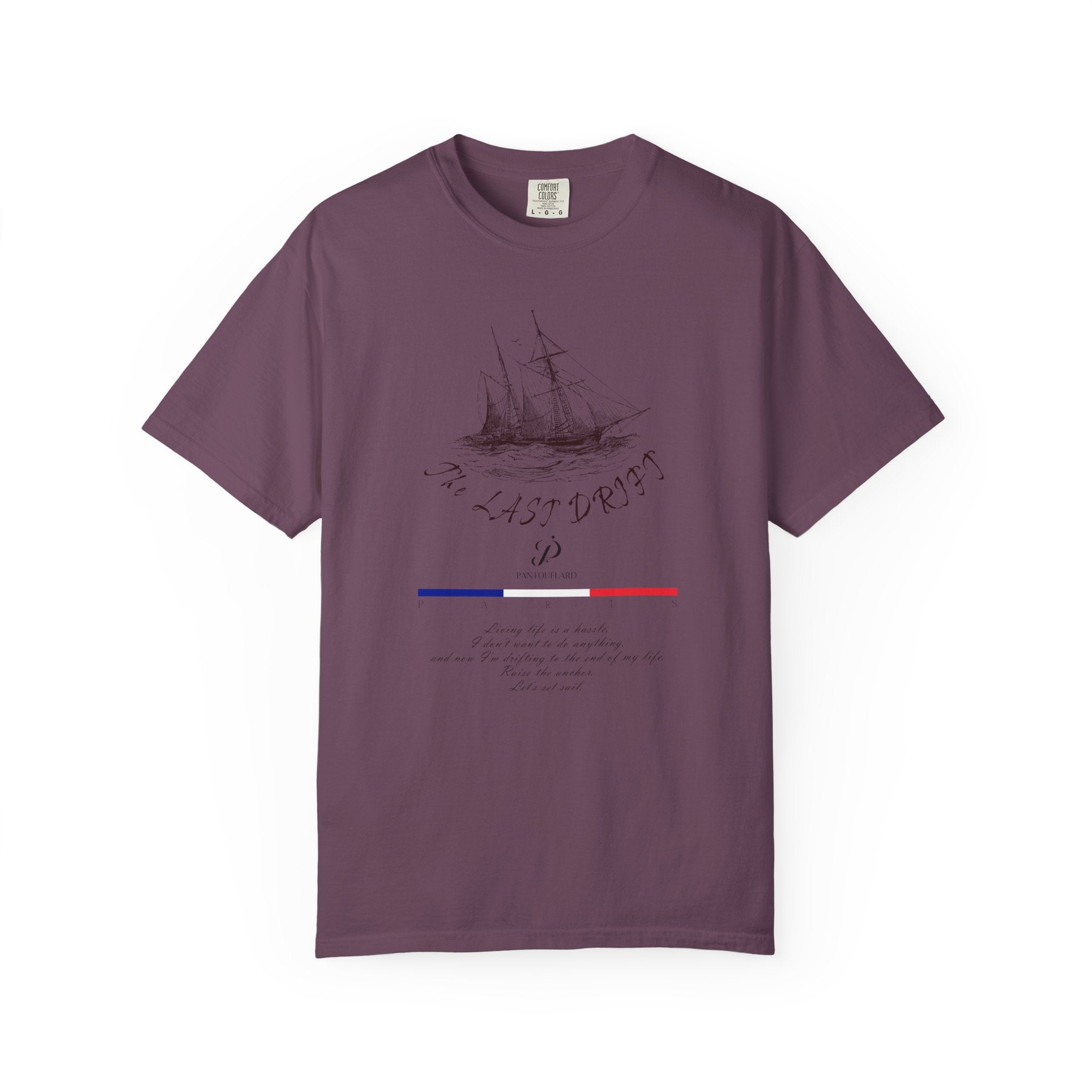 Unisex Vintage Yellow Nautical Ship The Last Drift 100% Cotton T-shirt