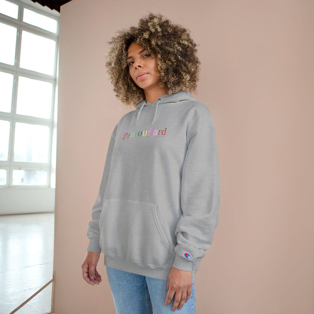 Old Money Aesthetic Champion Hoodie - Pantouflard Pastel Logo (Premium Powerblend Fleece)