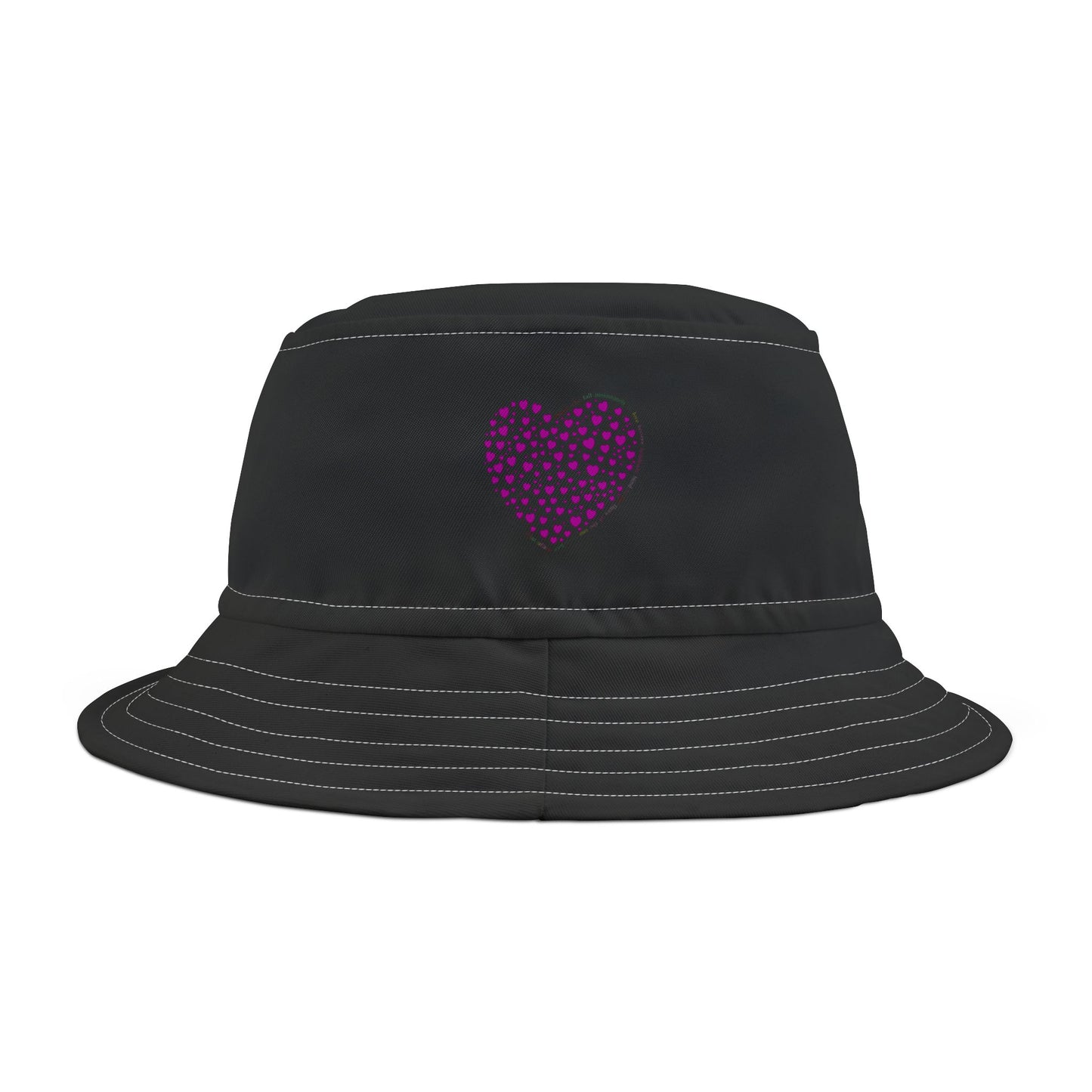 Pink Heart Design Bucket Hat
