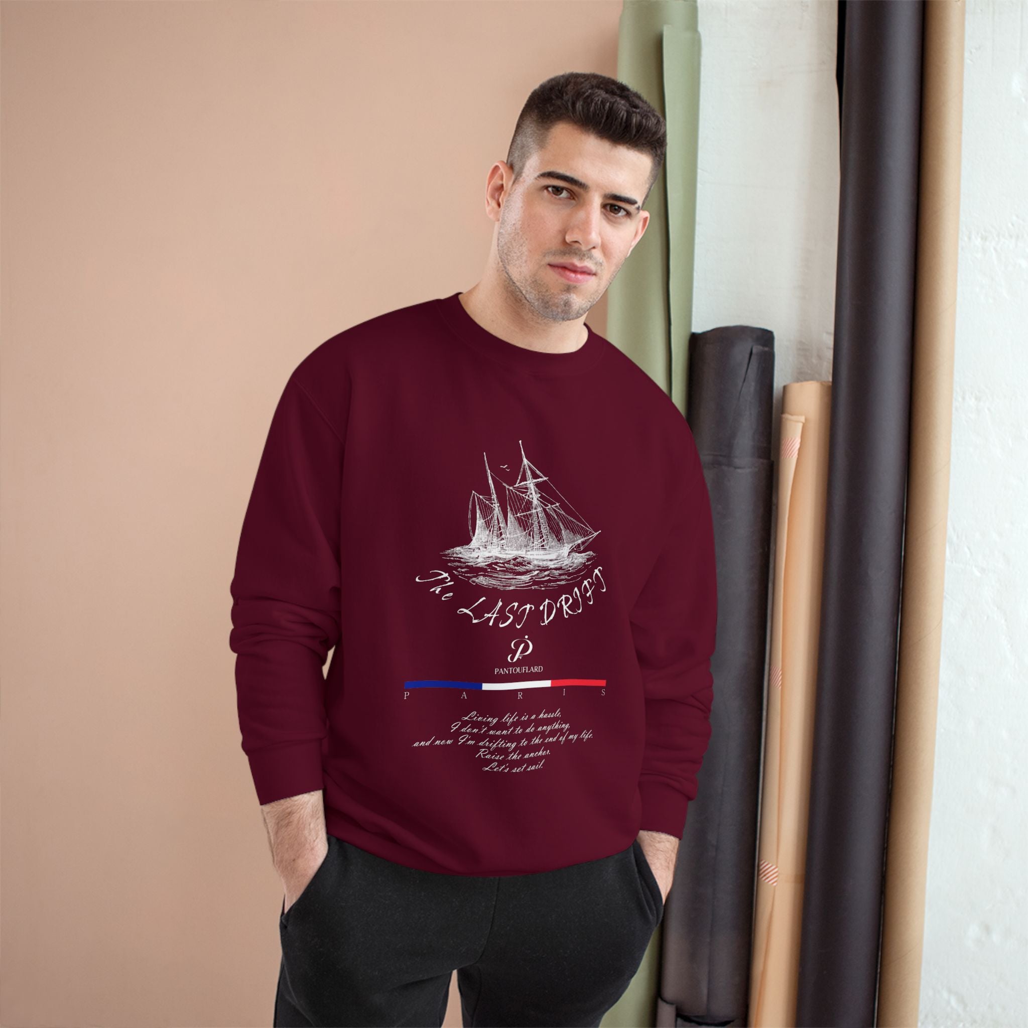 Old Money Nautical Champion Crewneck - The Last Drift II (Paris Streetwear Aesthetic)