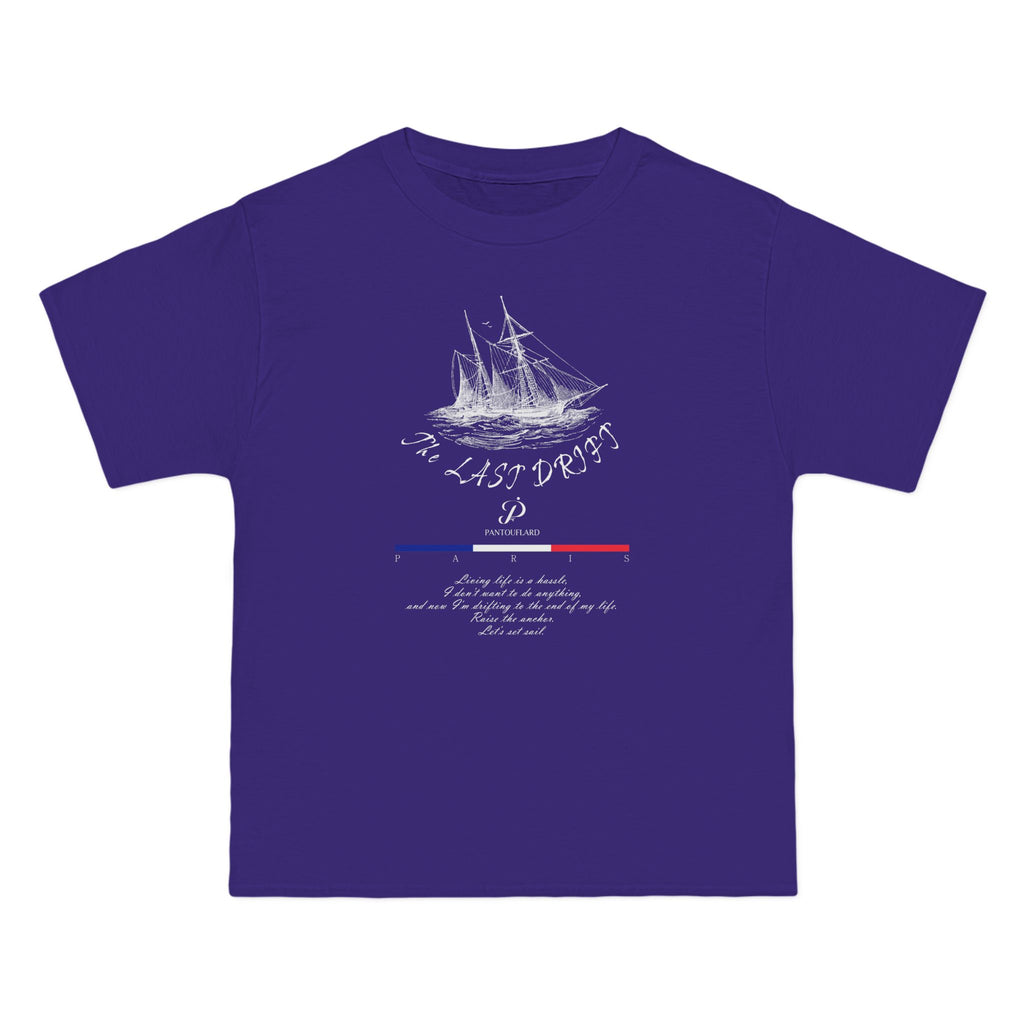 Unisex Black Hanes Vintage Ship Graphic 100% Cotton T-Shirt
