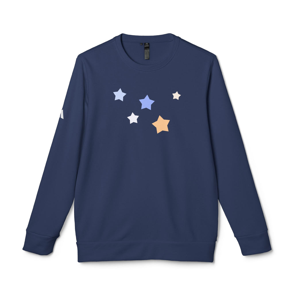 Unisex Royal Blue Kitschy Cassiopeia Constellation BCI Cotton Adidas Sweatshirt