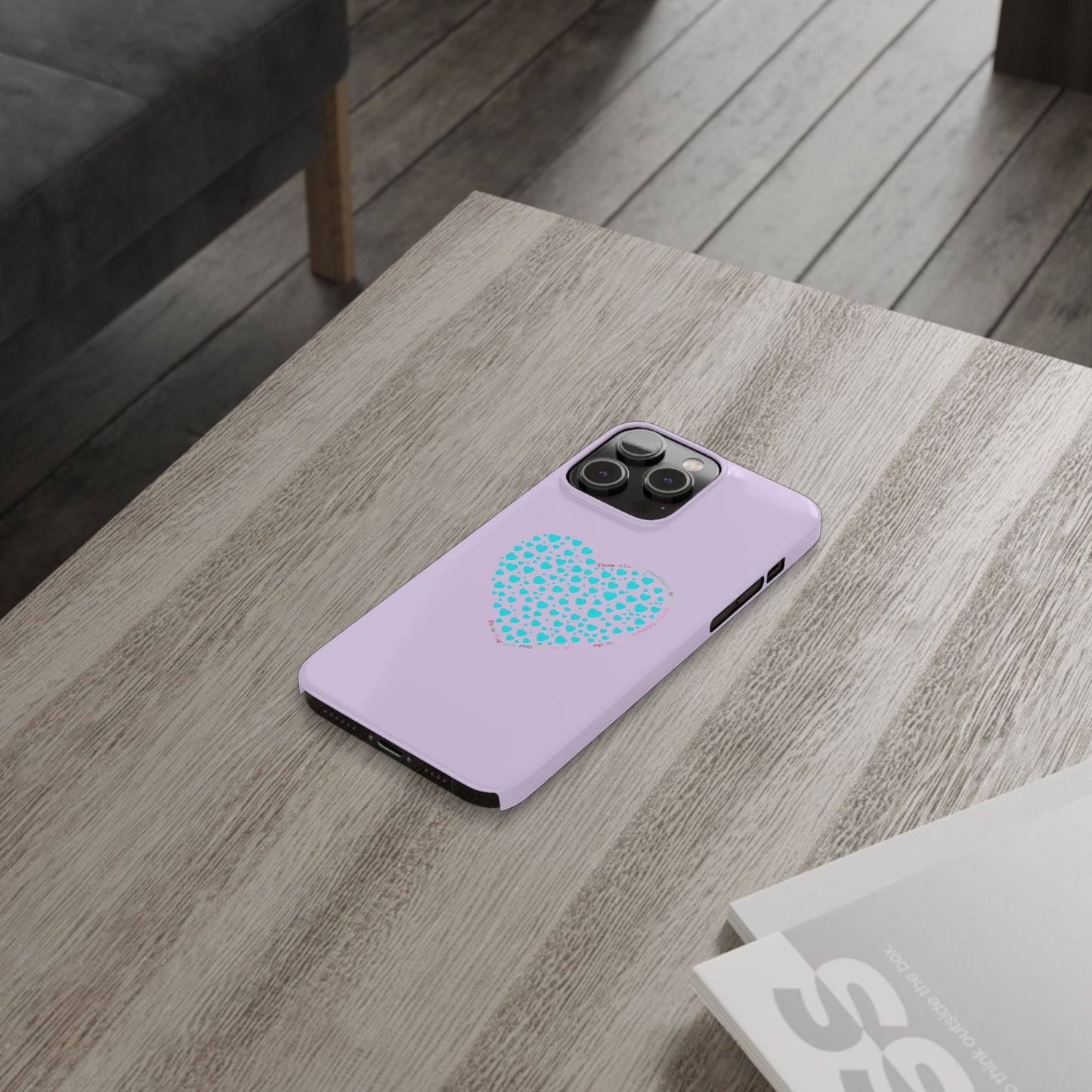 Funda delgada Mint Heart para iPhone