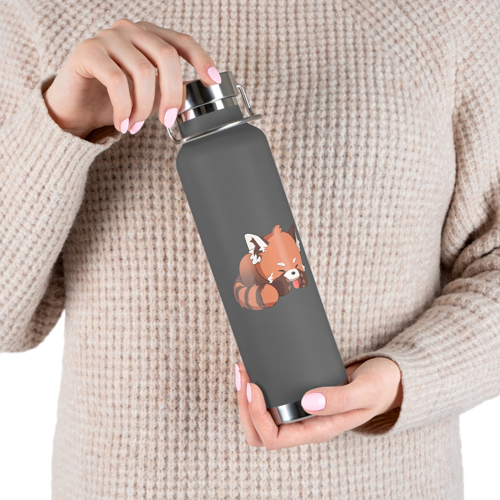 Orange Cute Sleeping Red Panda 22oz Copper Vacuum Insulated Bottle