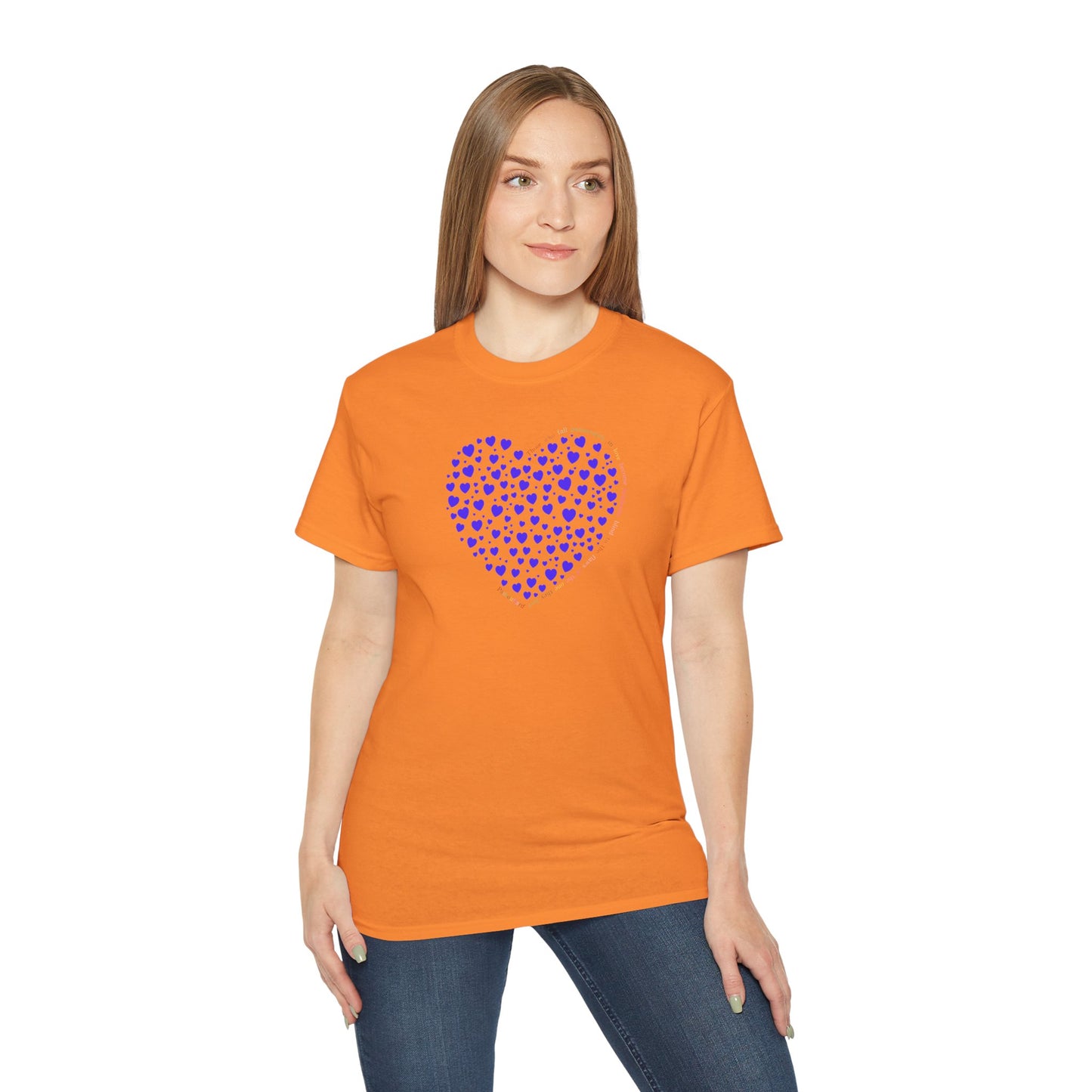 Blue Heart Unisex short sleeved T-shirt