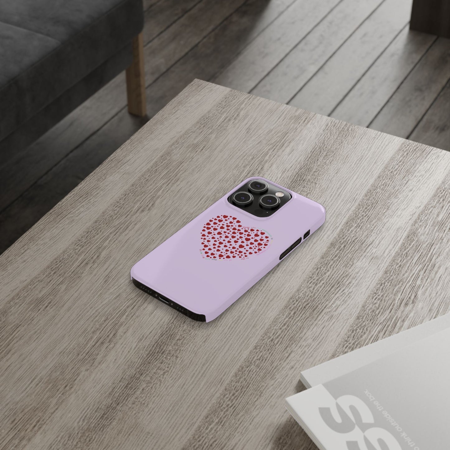 Funda delgada Red Heart para iPhone