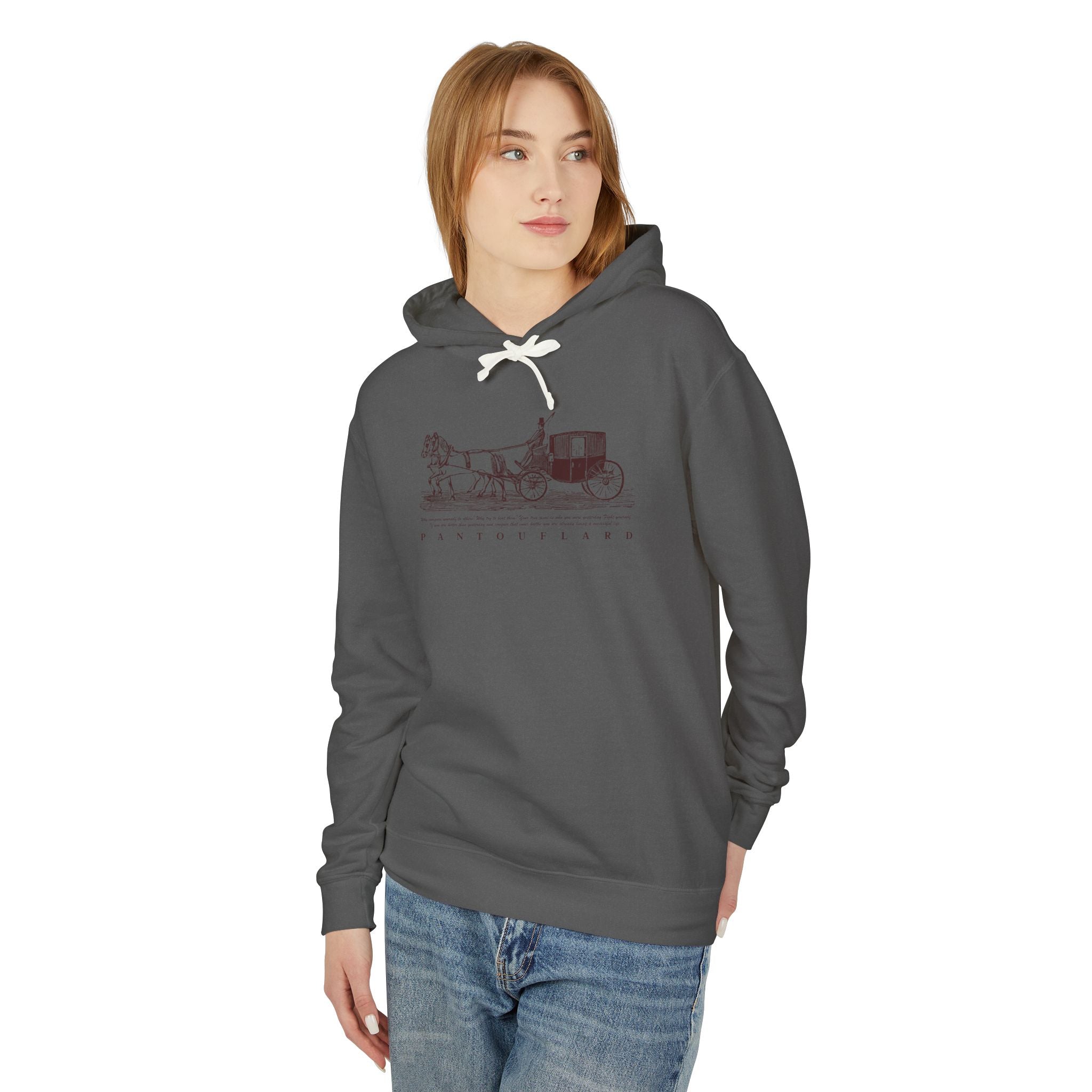 Old Money Equestrian Heritage Hoodie - The Timeless Carriage I (Lightweight 100% Cotton)