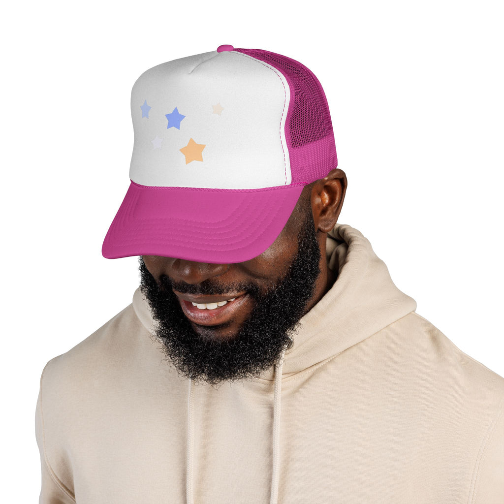 Unisex Cassiopeia Star Print Polyester Trucker Cap
