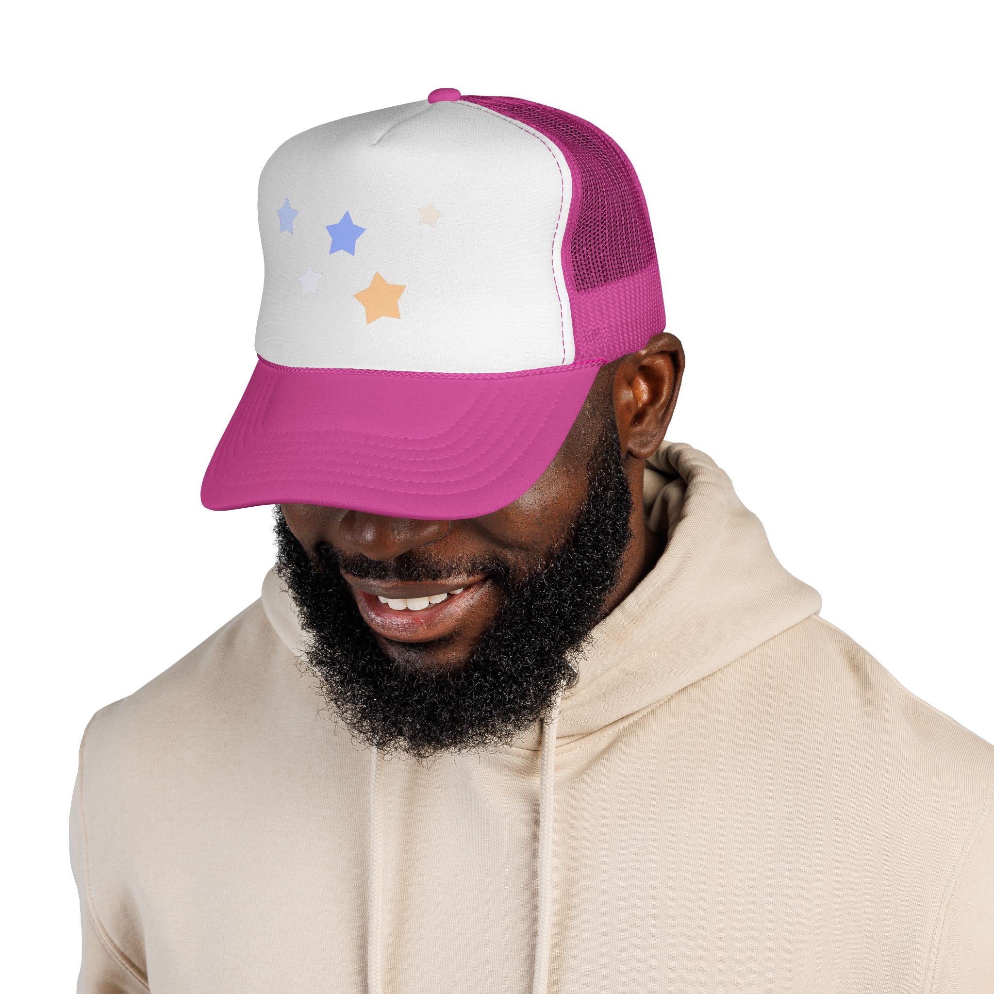Unisex Cassiopeia Star Print Polyester Trucker Cap