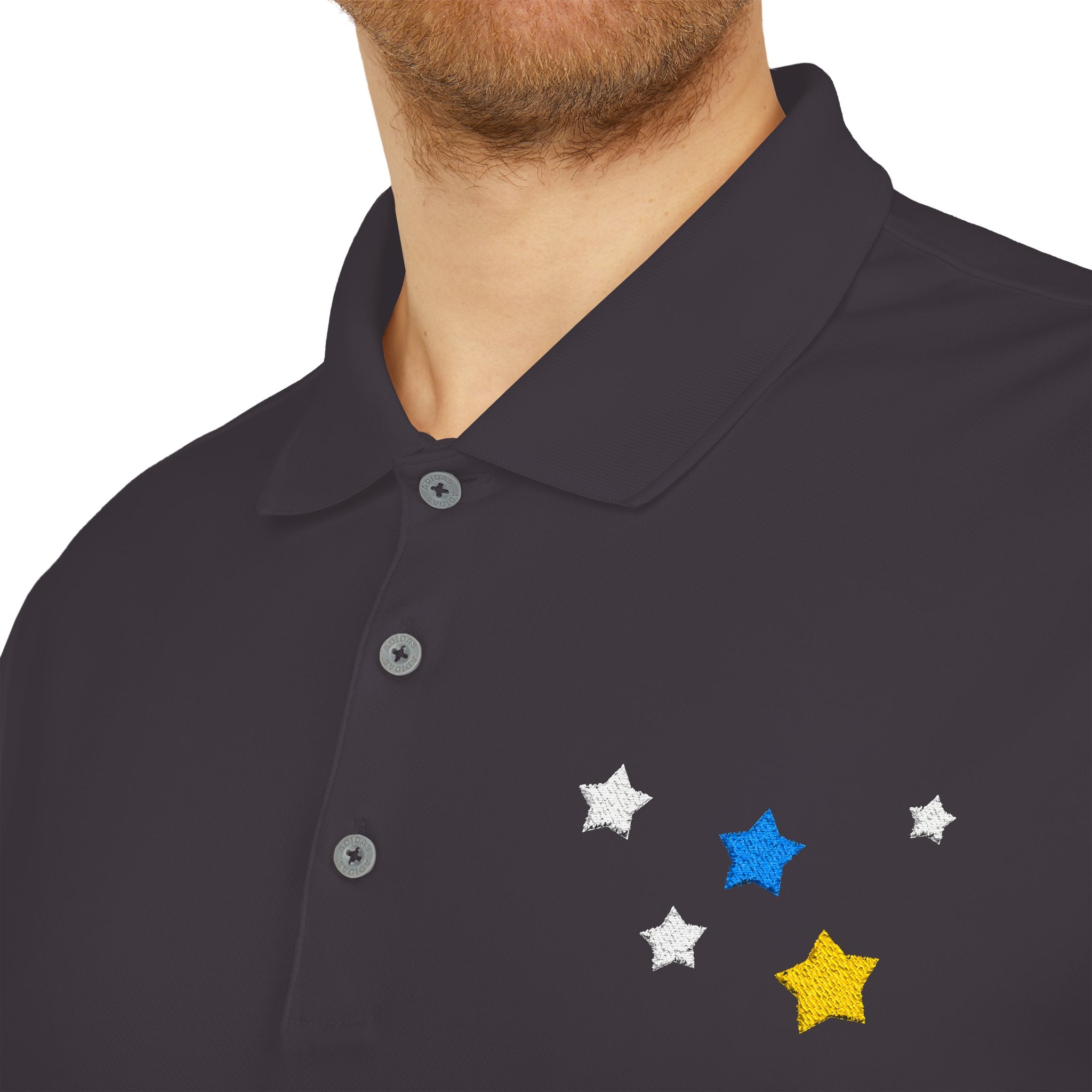 Adidas Unisex Cassiopeia Constellation Embroidered Polo - W-Shape Performance Shirt