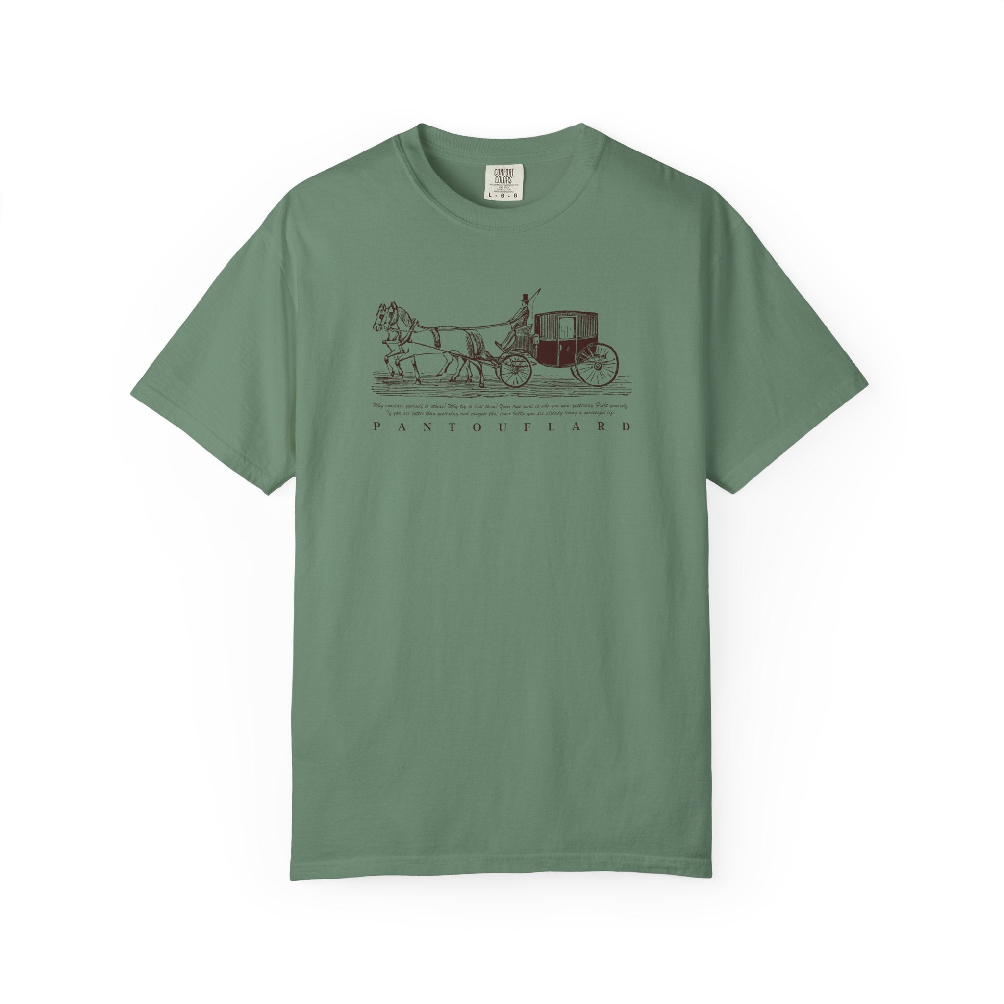 Unisex Burnt Orange Vintage Horse Carriage 100% Cotton T-shirt