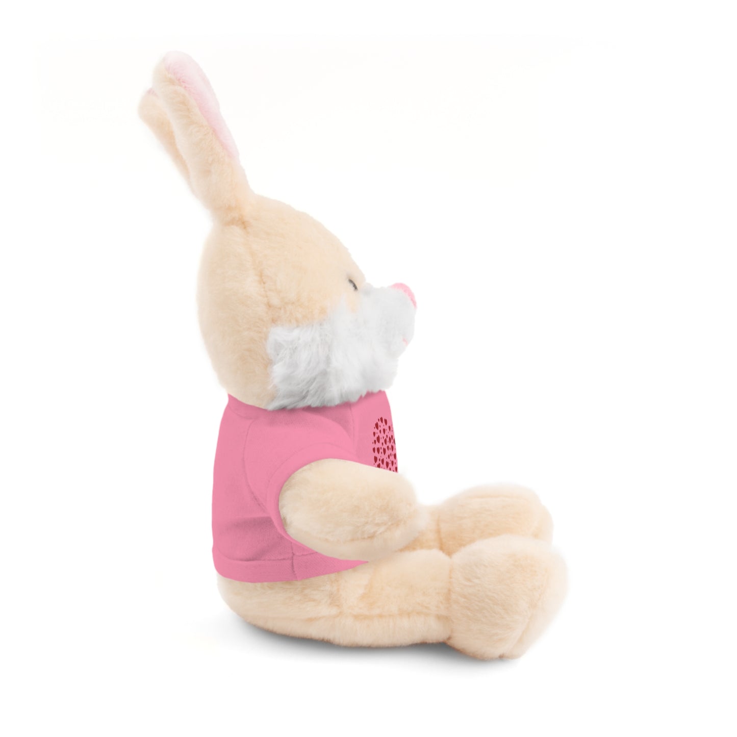 Personalized Stuffed Animal with Red Heart T-Shirt