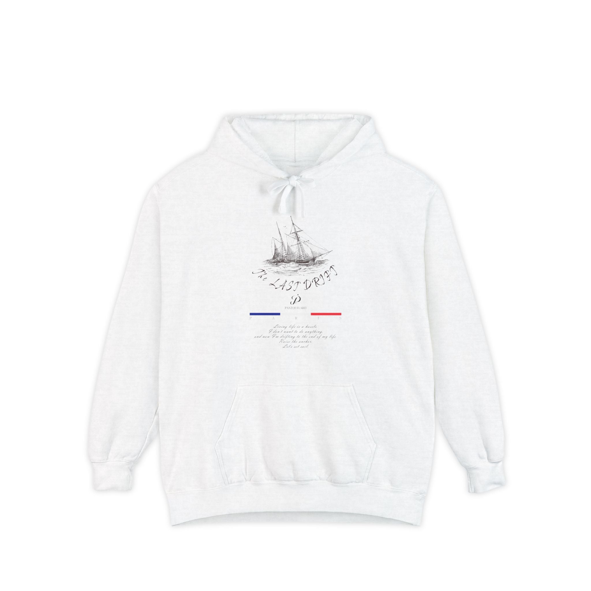 Old Money Nautical Heritage Hoodie - The Last Drift I (9.5oz Garment-Dyed Fleece)