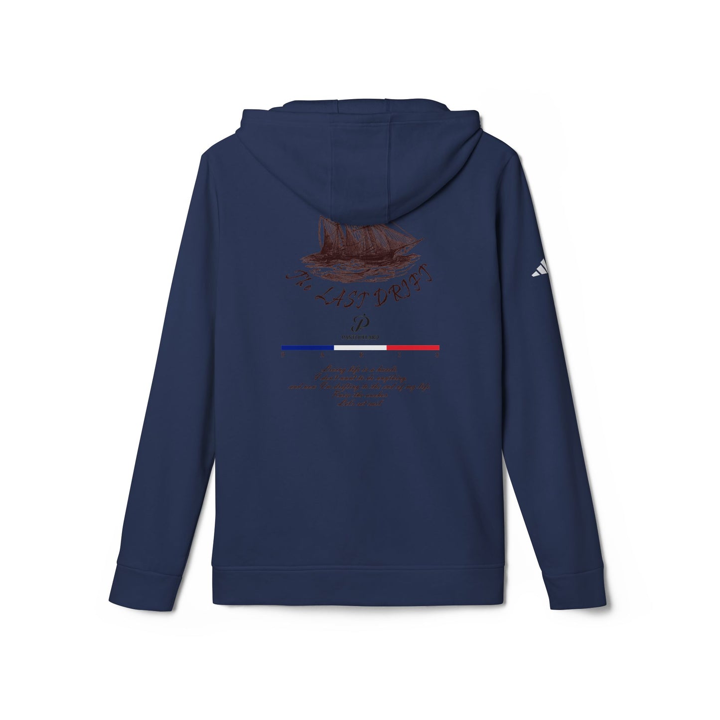 Sudadera con capucha de forro polar unisex Adidas® con diseño náutico, ropa urbana acogedora, conjunto casual, regalo para él/ella, comodidad diaria, ropa deportiva