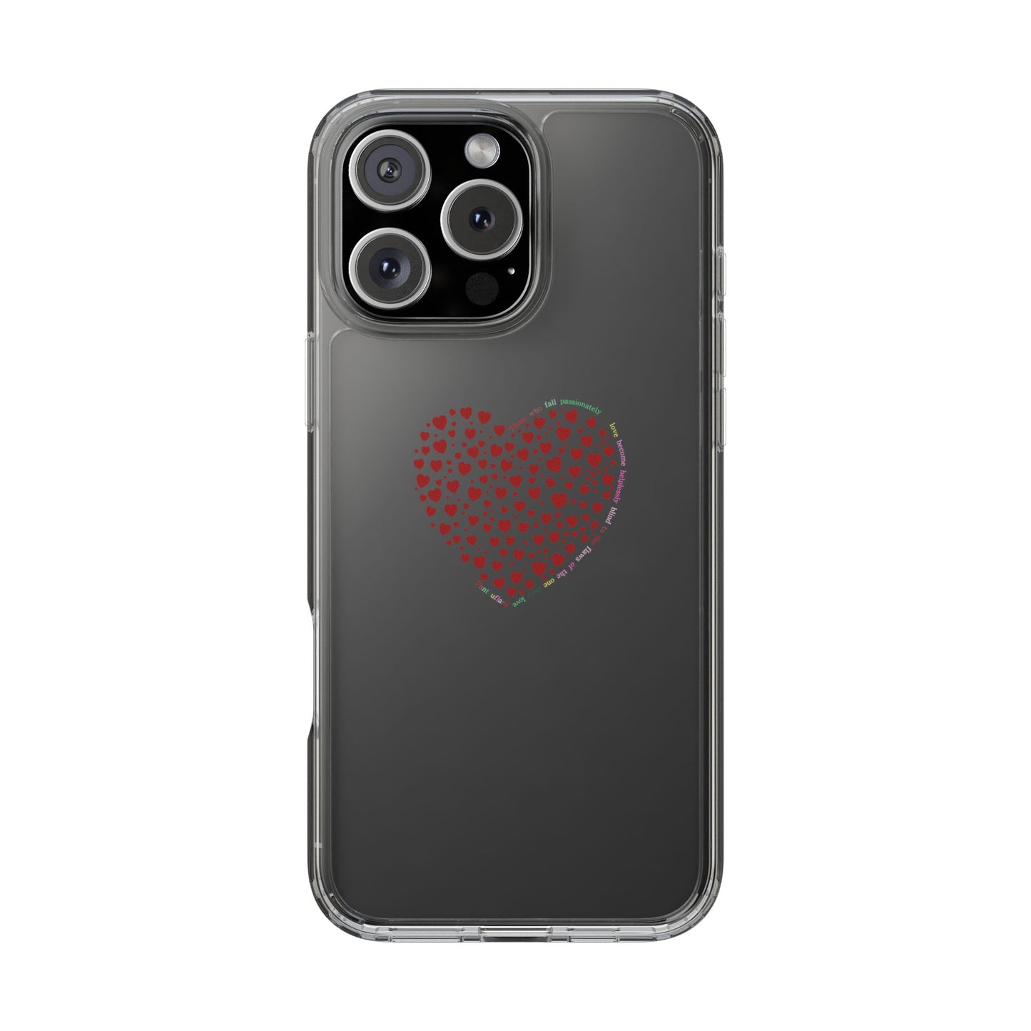 Red Heart Clear Phone Case