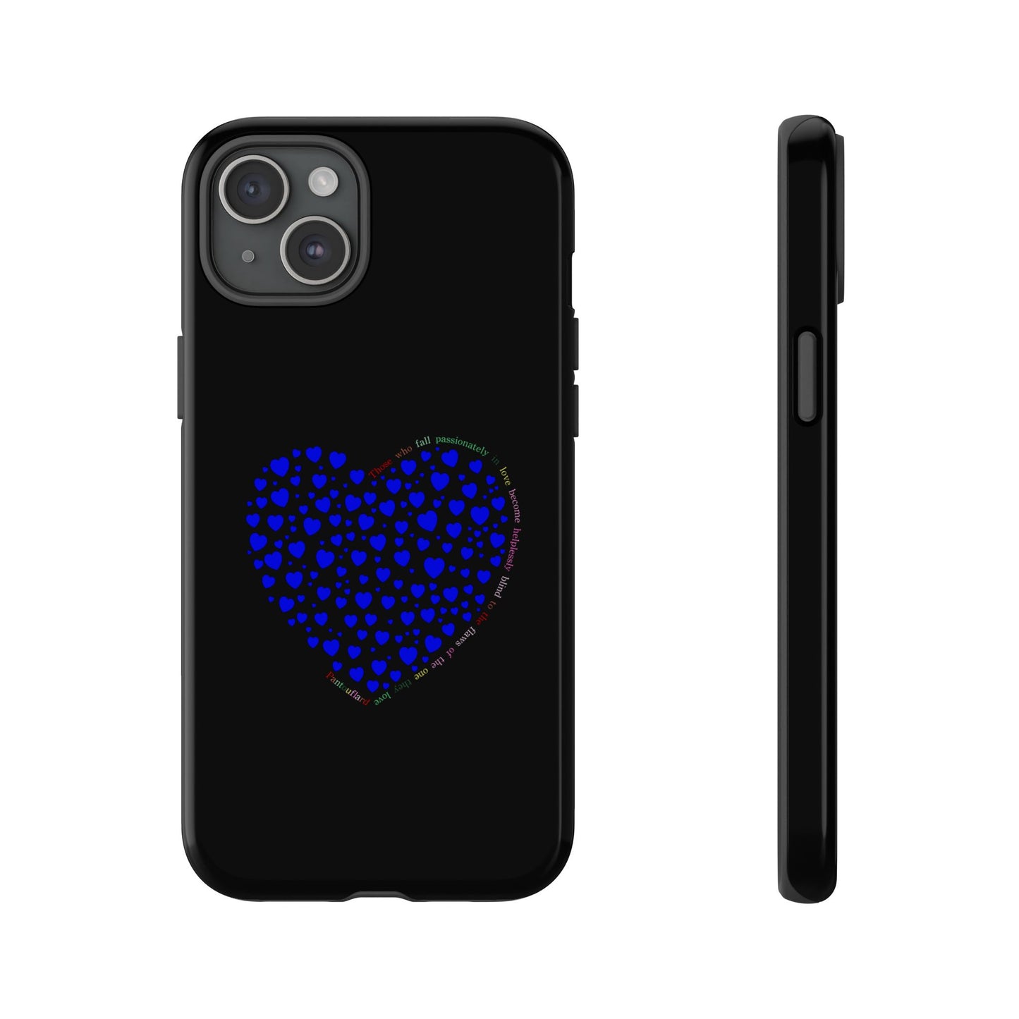 Fundas de corazón azul para teléfonos iPhone, Galaxy, Google Pixel (54 tipos)