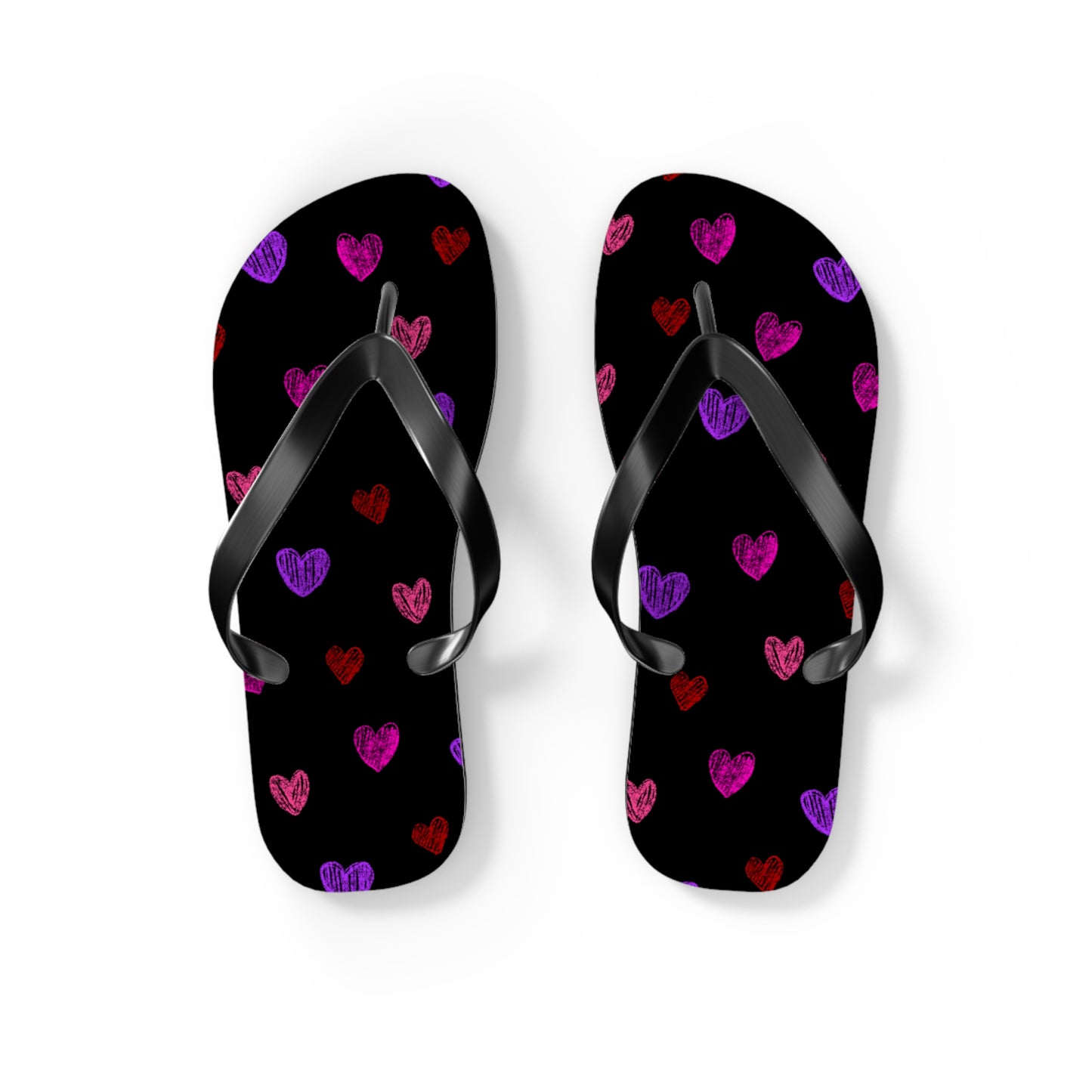 Heart Pattern Flip Flops | Cute Summer Sandals | Beach Footwear | Gift for Her | Valentine’s Day | Casual Summer Vibes | Fun Poolside