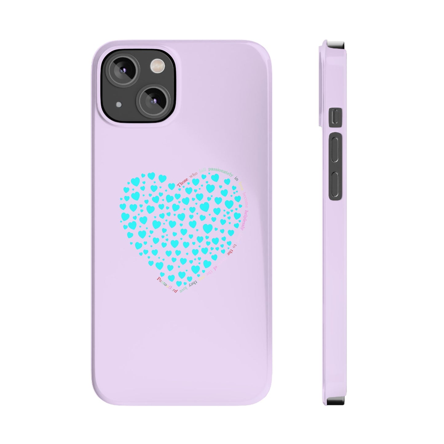Funda delgada Mint Heart para iPhone