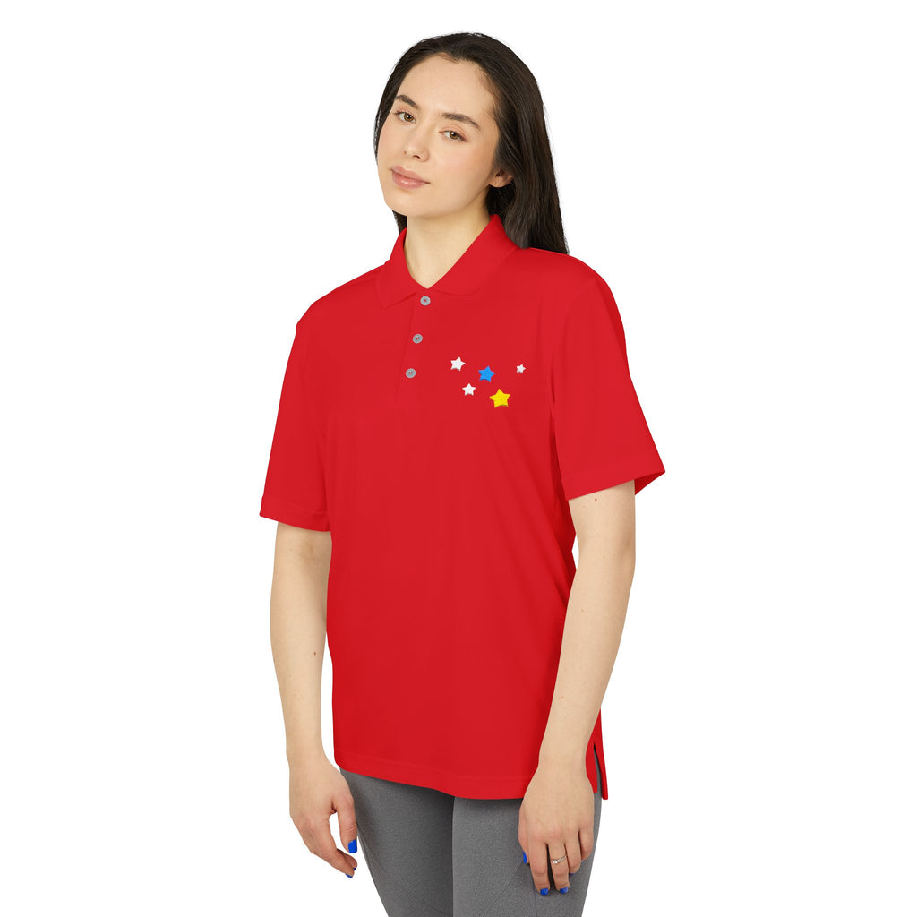 Adidas Unisex Cassiopeia Constellation Embroidered Polo - W-Shape Performance Shirt