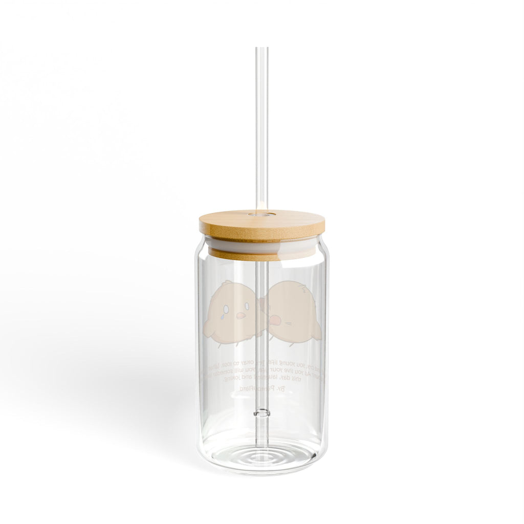 Clear Pantouflard Playful Biting Chicks Tempered Glass Sipper