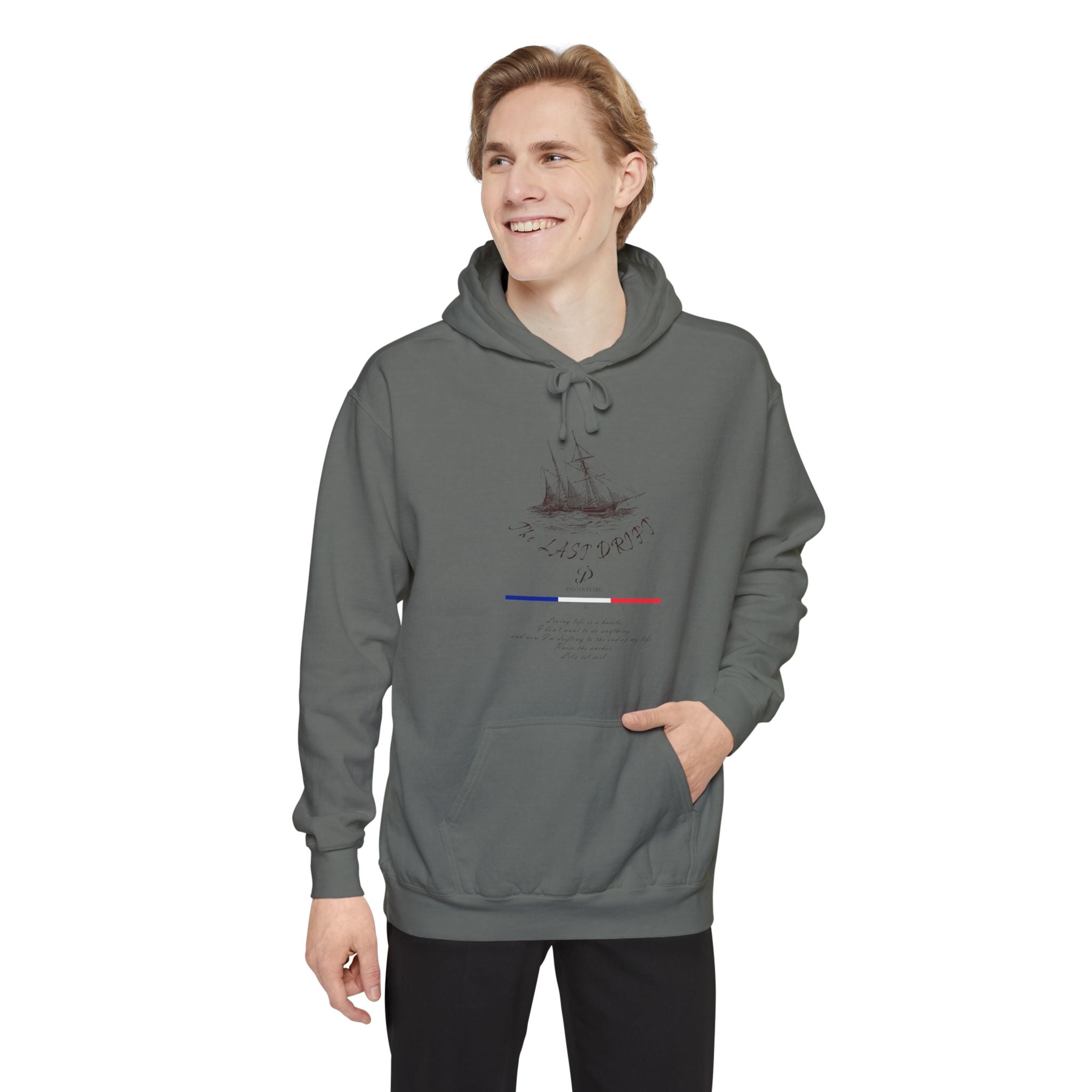 Old Money Nautical Heritage Hoodie - The Last Drift I (9.5oz Garment-Dyed Fleece)