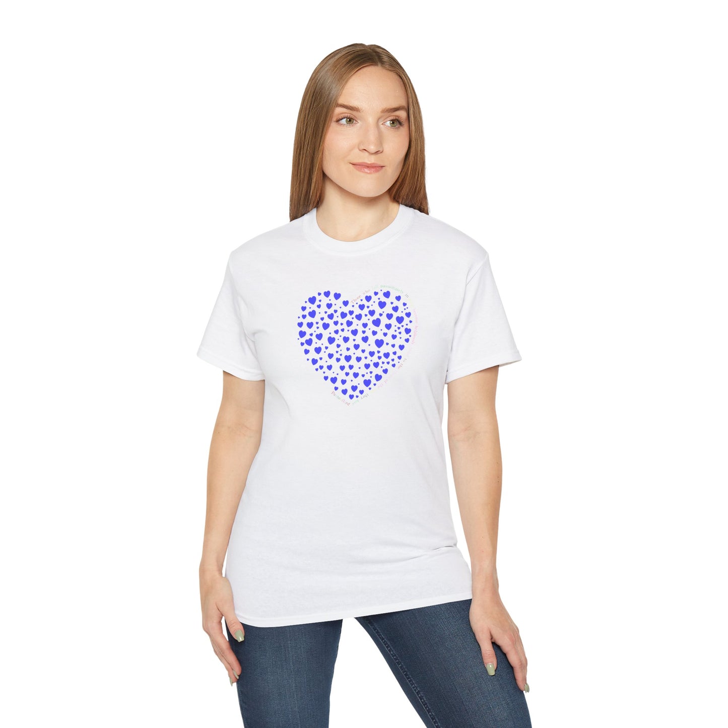Blue Heart Unisex short sleeved T-shirt