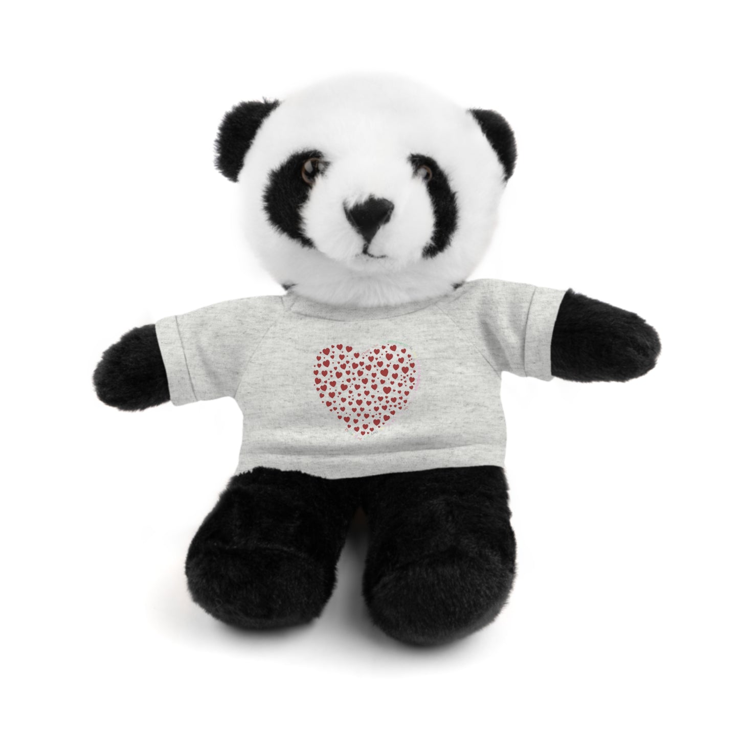 Personalized Stuffed Animal with Red Heart T-Shirt