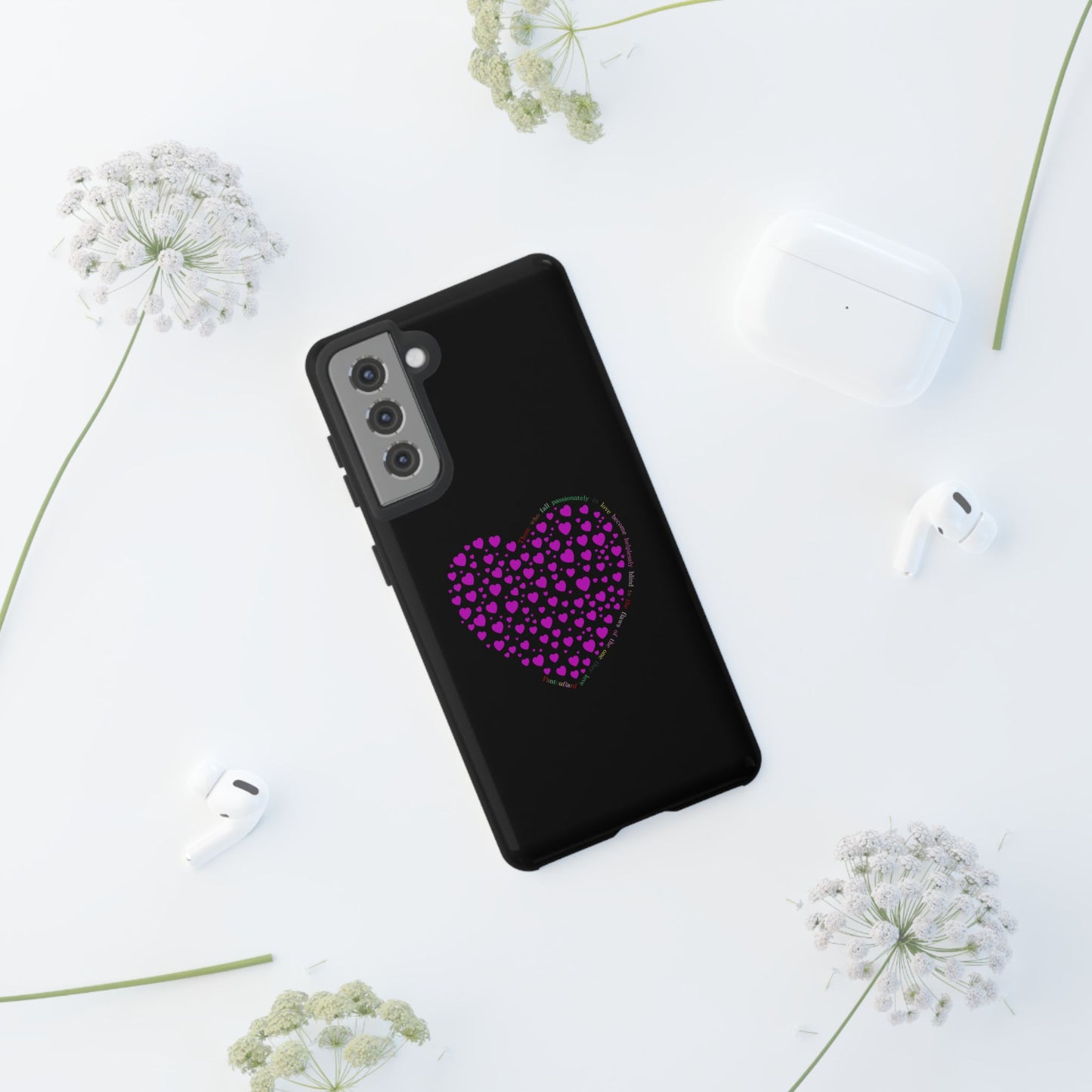 Fundas de corazón rosa para teléfonos iPhone, Galaxy, Google Pixel (54 tipos)