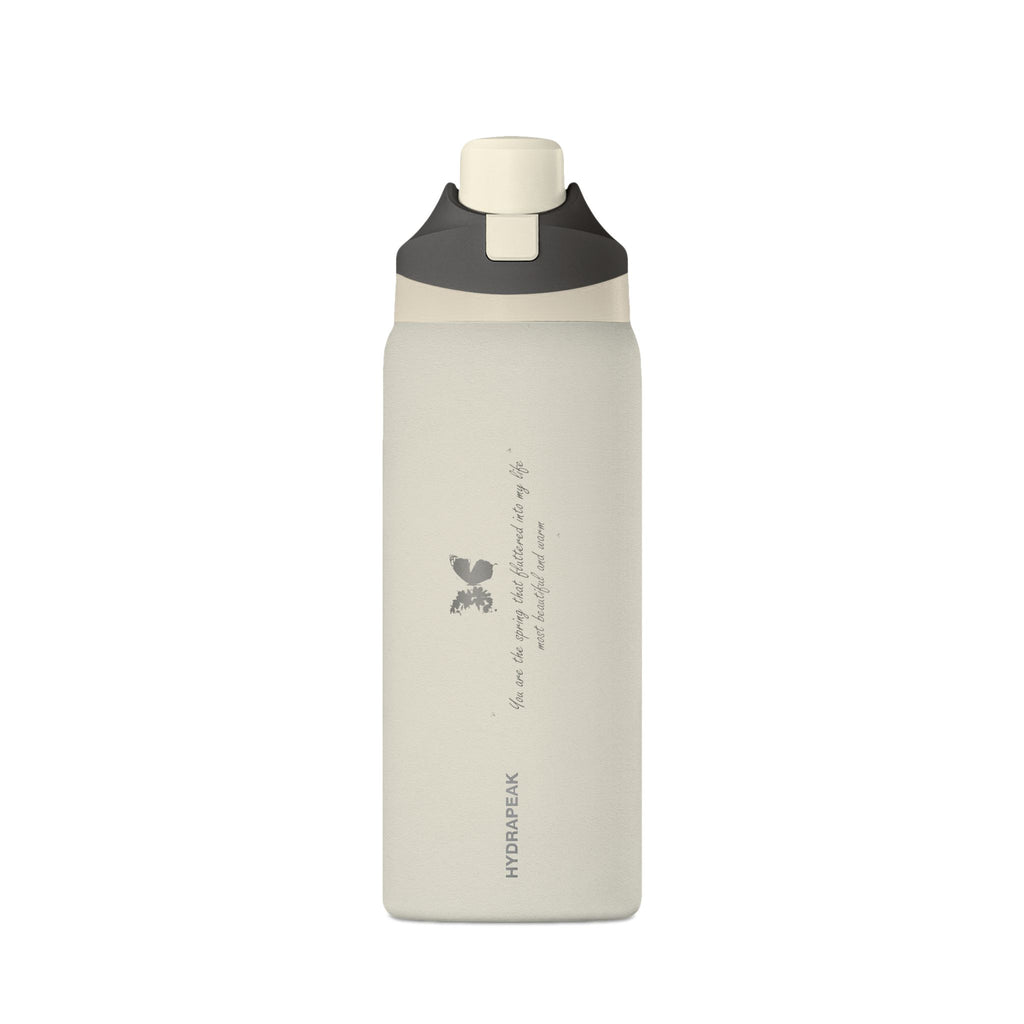 Lavender Romantic Floral Butterfly Quote 32oz Stainless Steel Oasis Water Bottle