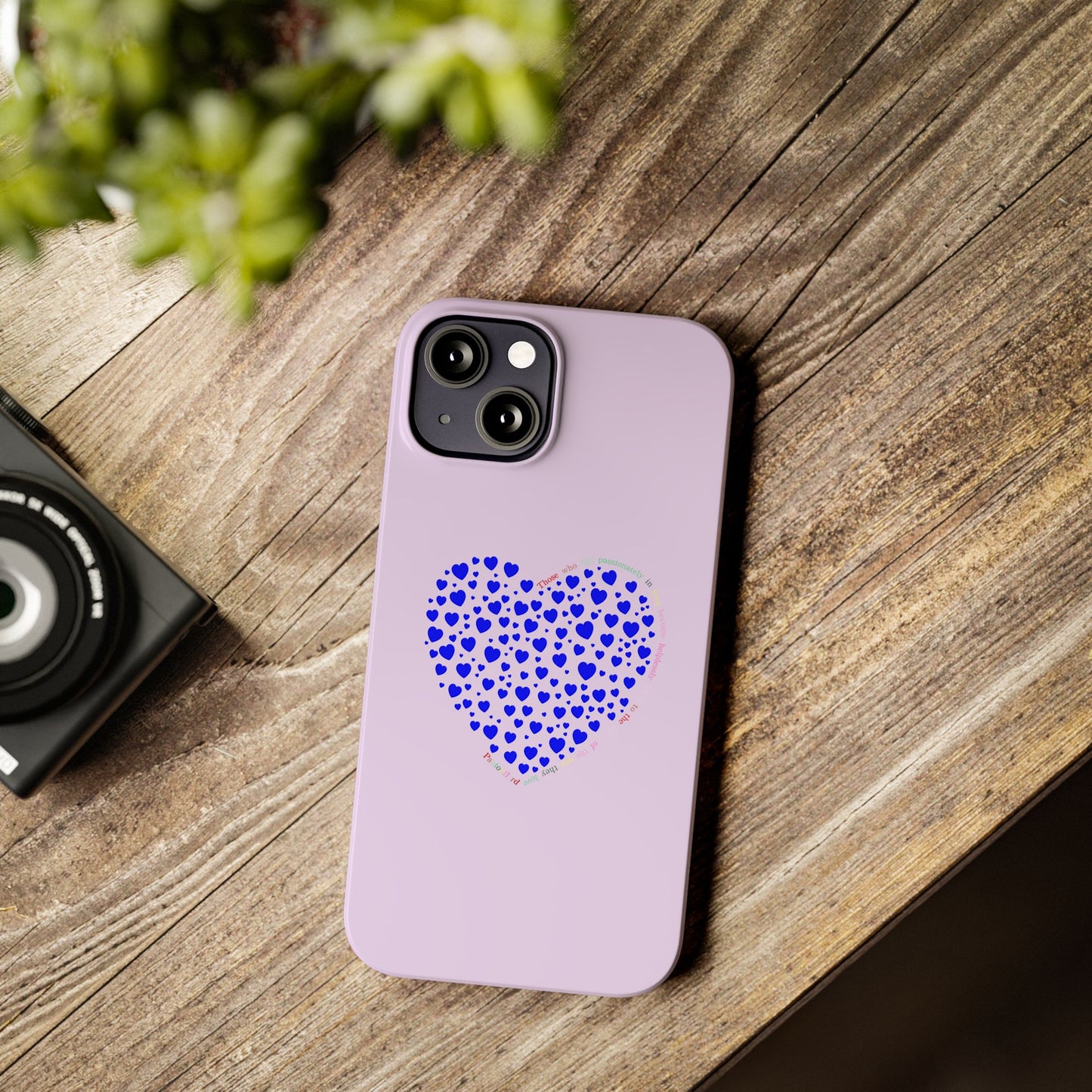 Funda delgada para iPhone Blue Heart