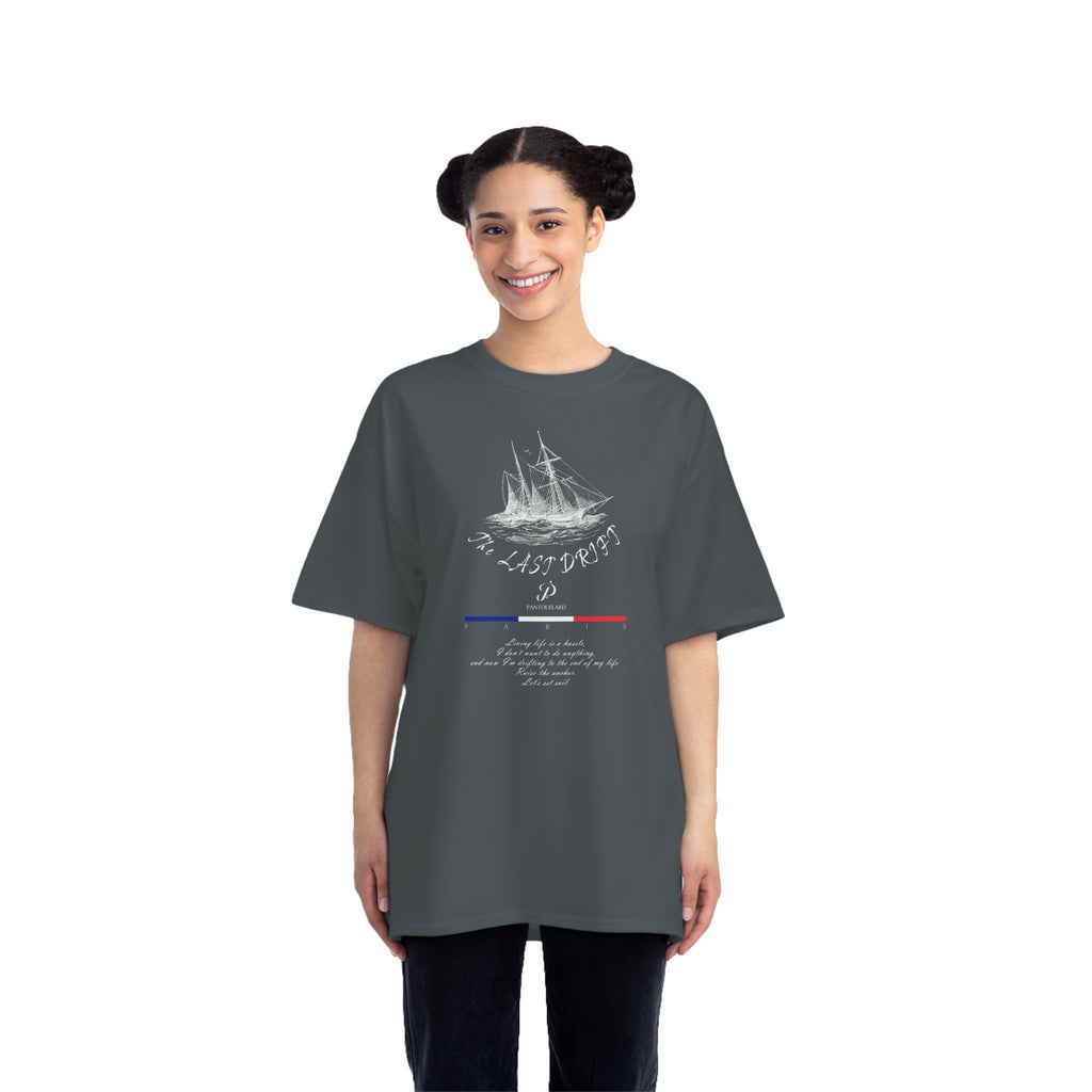 Unisex Black Hanes Vintage Ship Graphic 100% Cotton T-Shirt