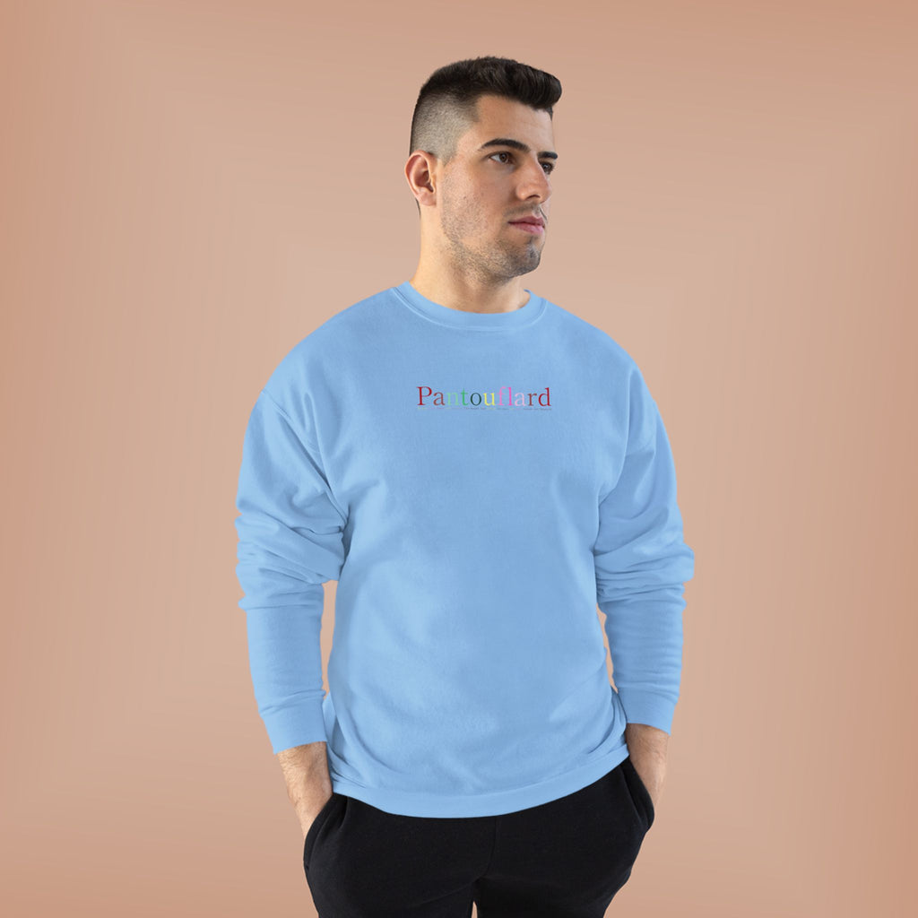Sustainable Pantouflard Logo Crewneck - Hanes EcoSmart Fleece Sweatshirt (Essential Streetwear)