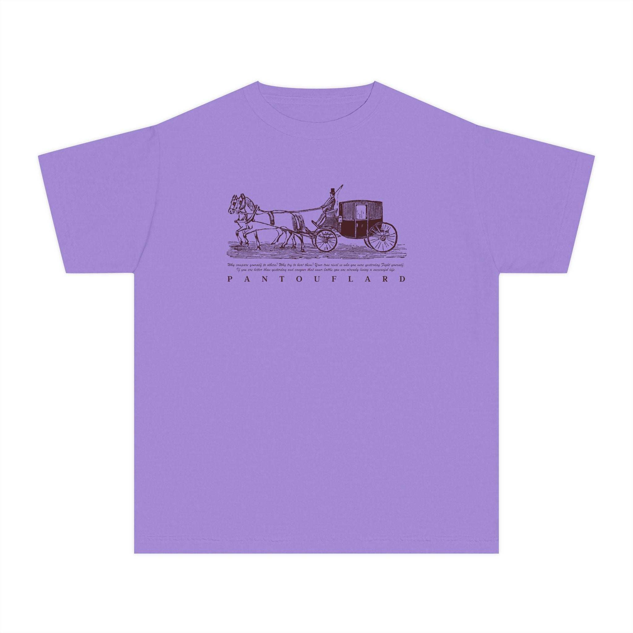 Old Money Equestrian Youth Tee - The Timeless Carriage I (Comfort Colors 9018 Heritage Kids Shirt)