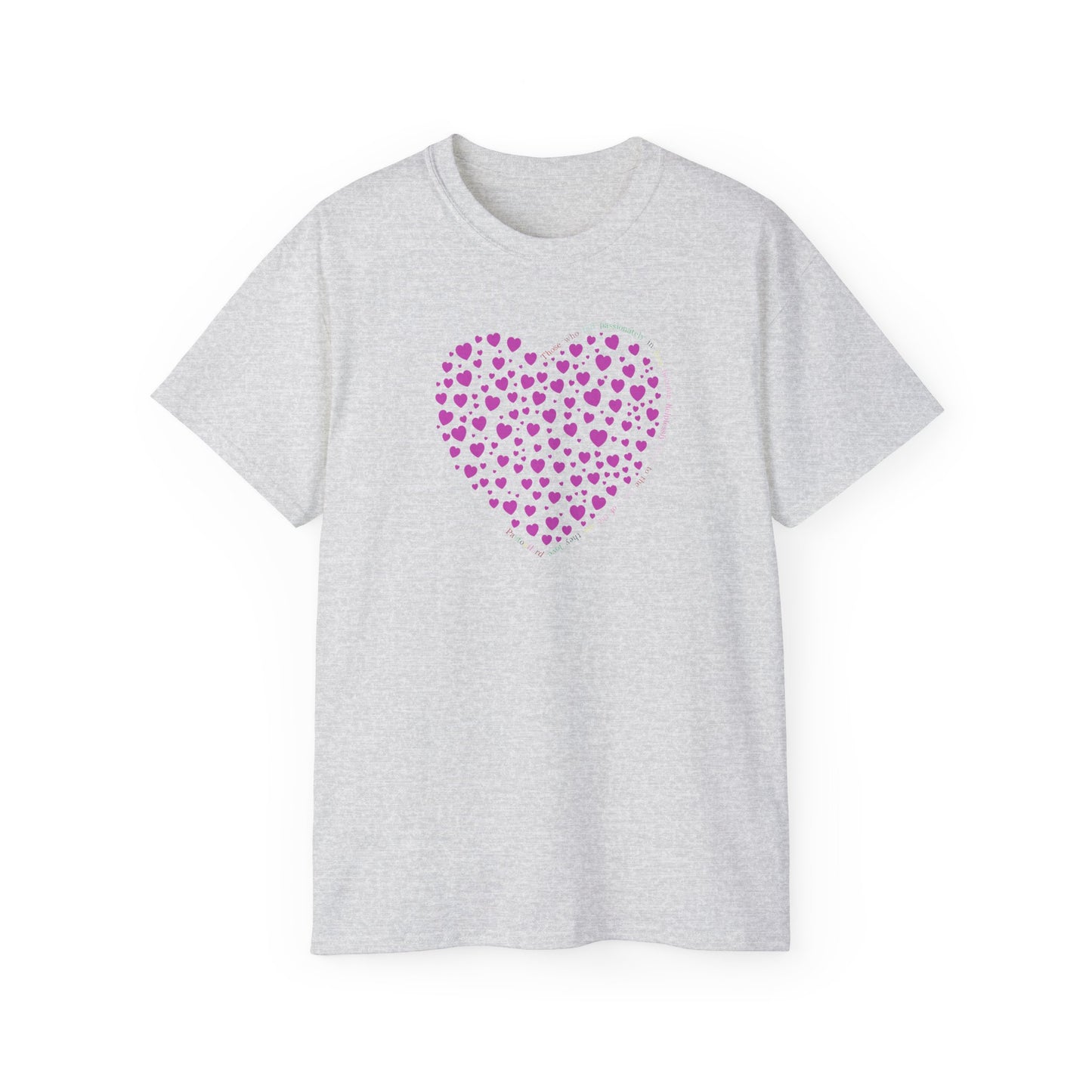 Pink Heart Unisex short sleeved T-shirt