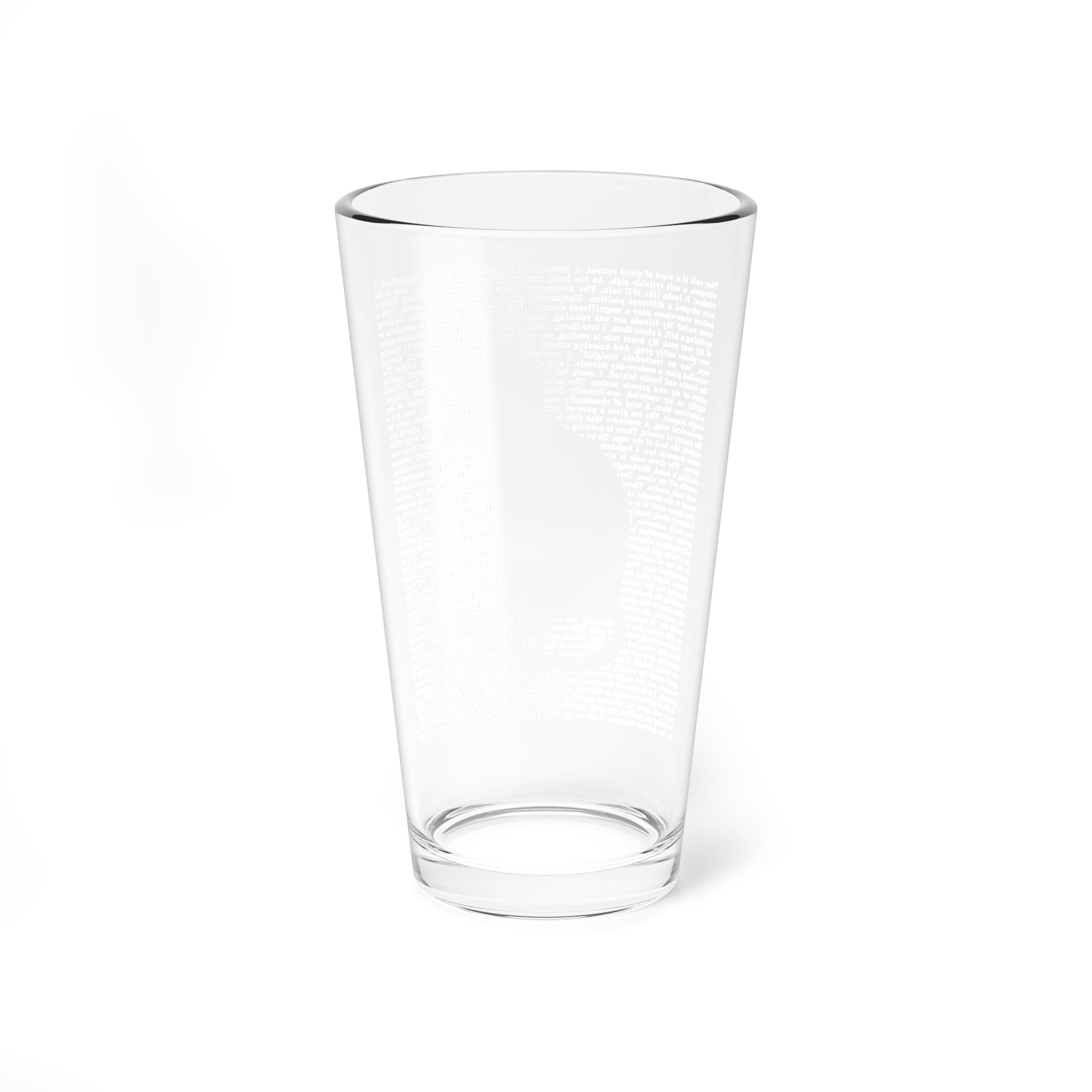 Clear Pantouflard 'Manifesto' Typography Solid Glass Mixer