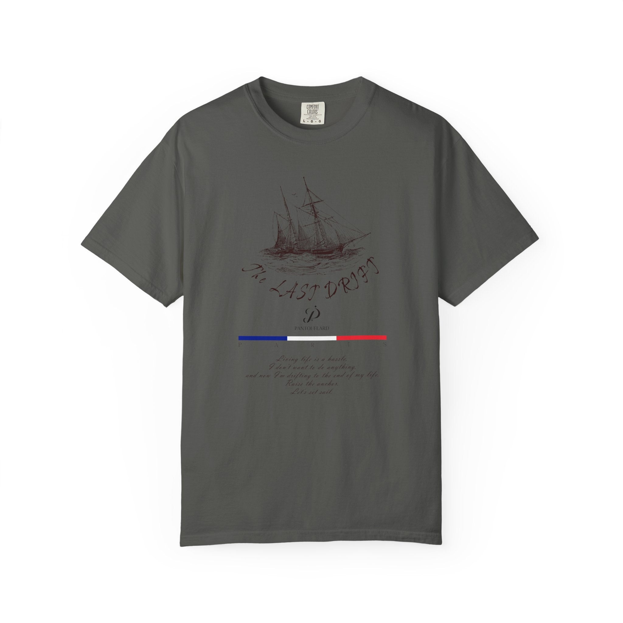 Unisex Vintage Yellow Nautical Ship The Last Drift 100% Cotton T-shirt