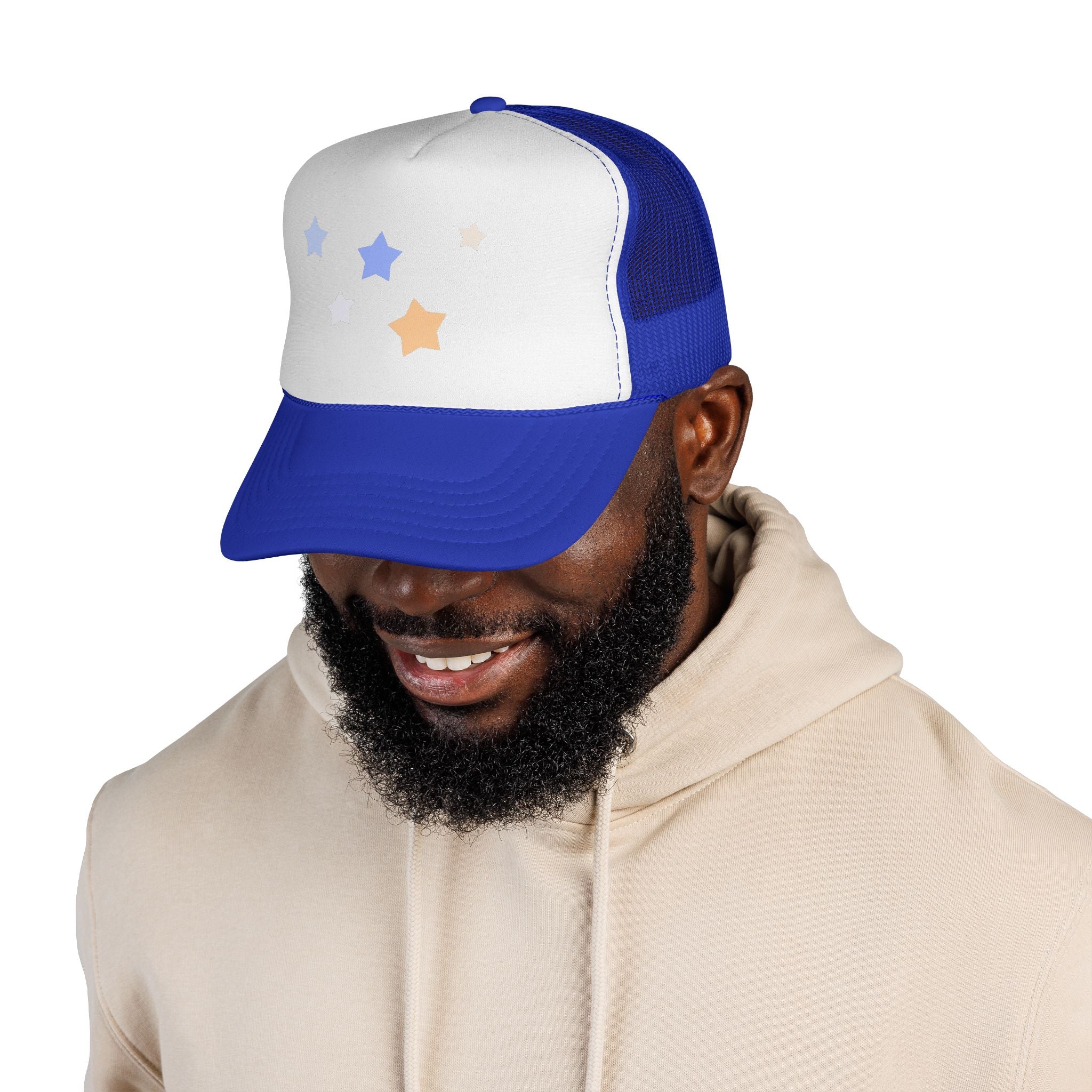 Unisex Cassiopeia Star Print Polyester Trucker Cap